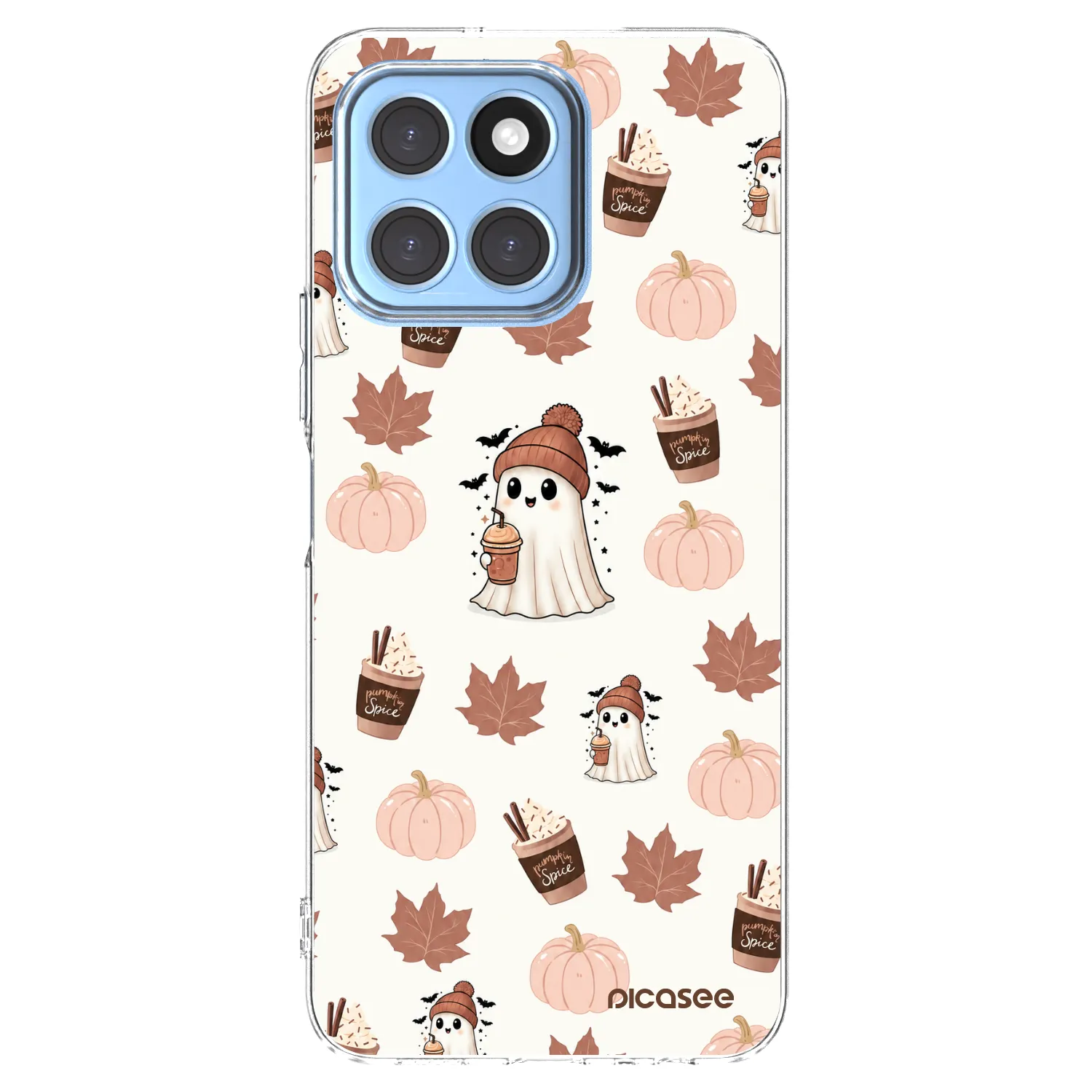 Picasee silikonski prozorni ovitek za Honor X8 5G - Pumpkin spice