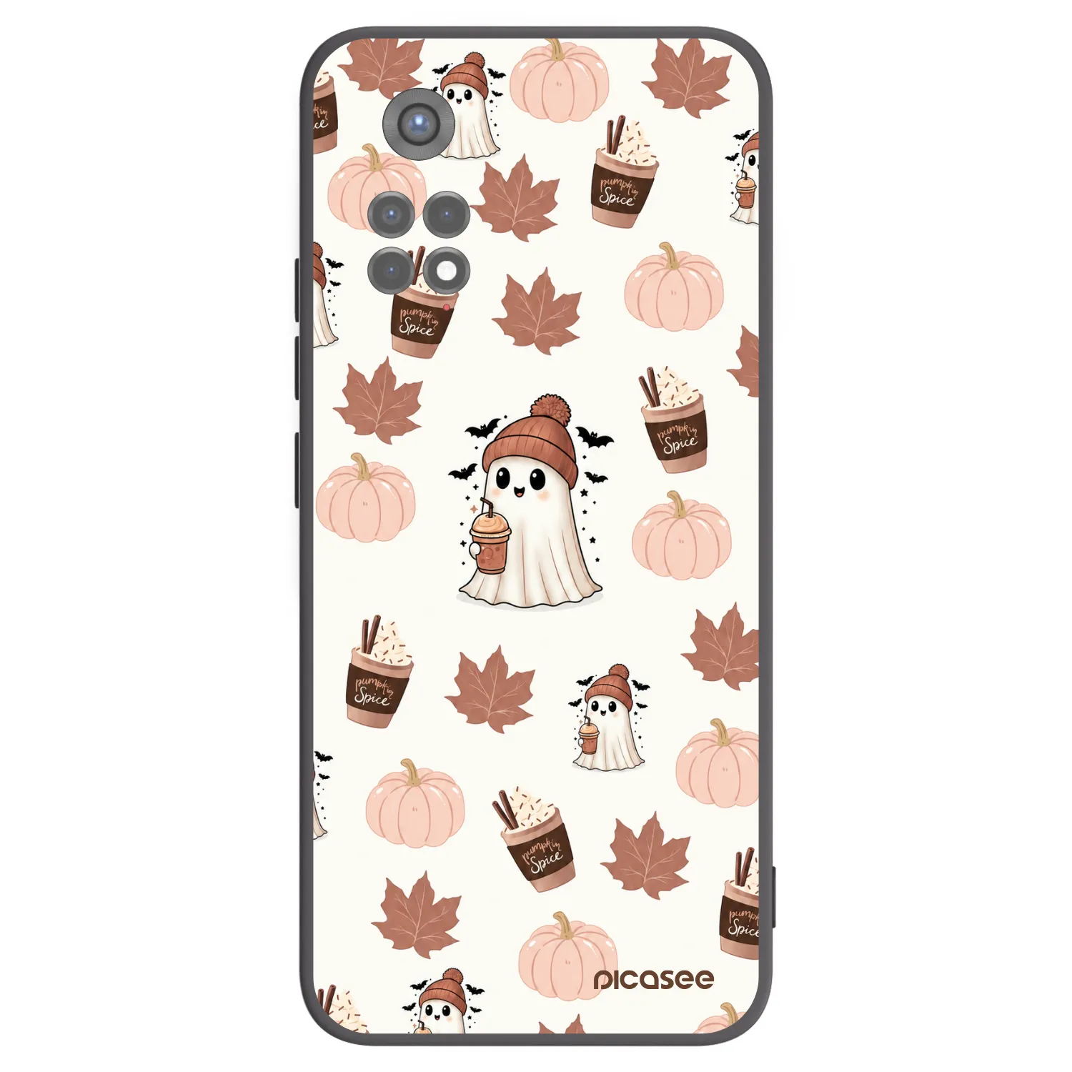 Picasee silikonski črni ovitek za Xiaomi Redmi Note 11S 5G - Pumpkin spice