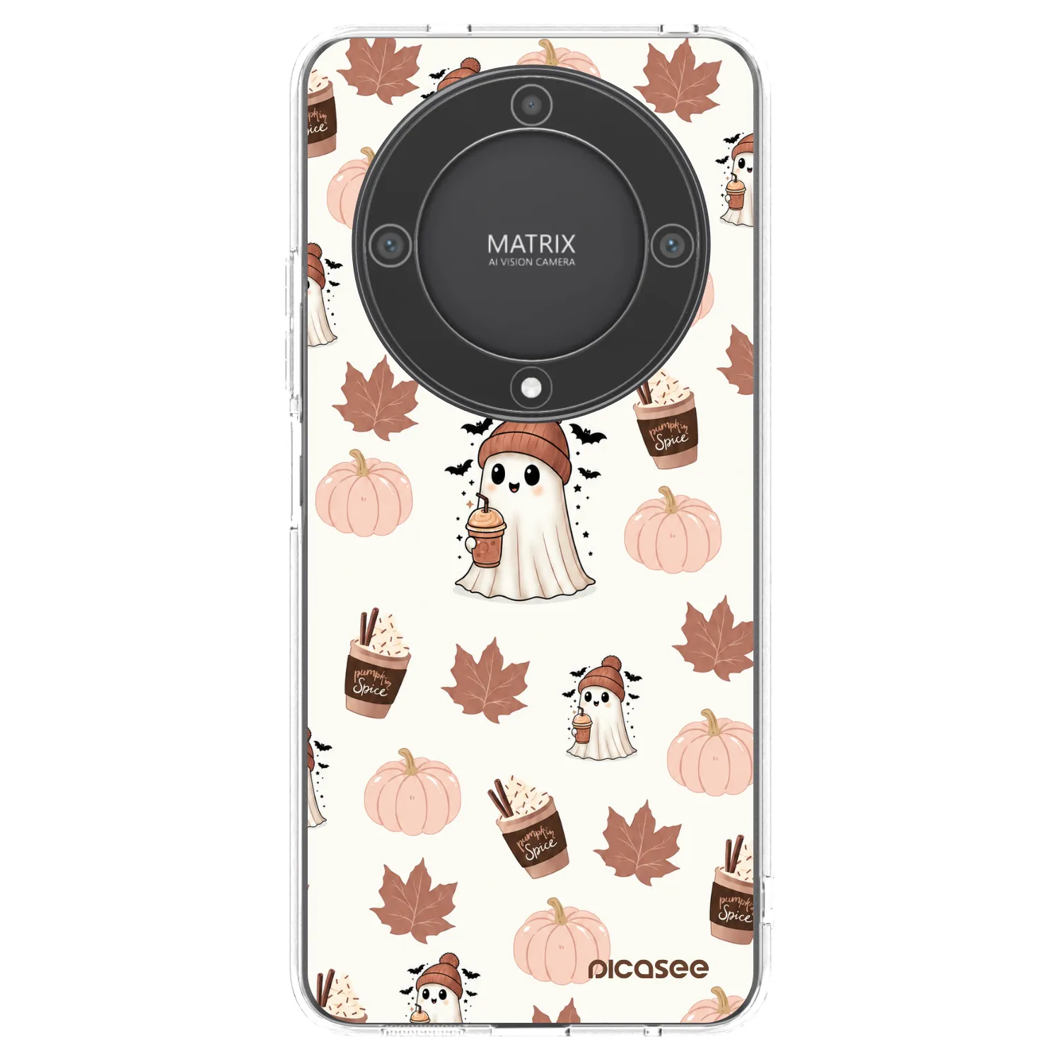 Picasee silikonski prozorni ovitek za Honor Magic5 Lite 5G - Pumpkin spice