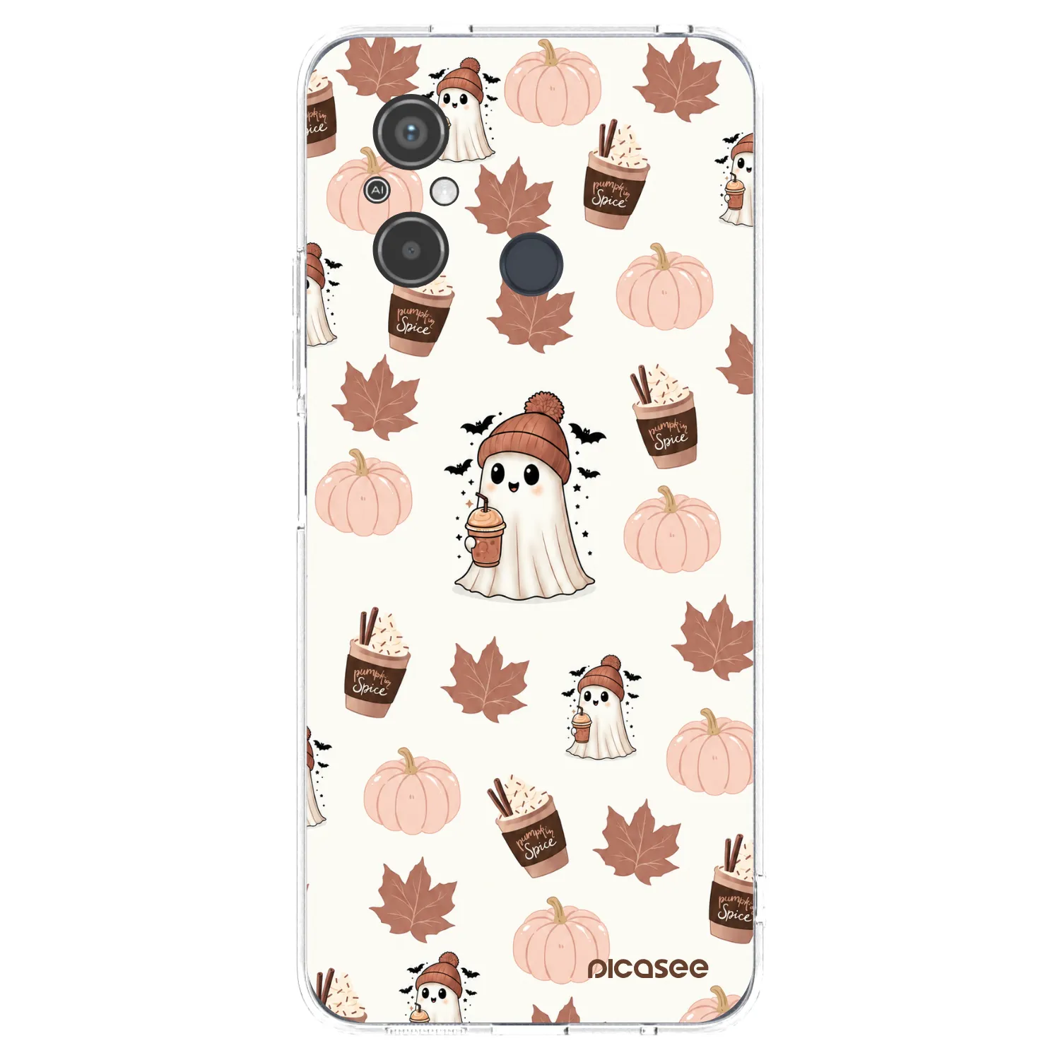 Picasee silikonski prozorni ovitek za Xiaomi Redmi 12C - Pumpkin spice