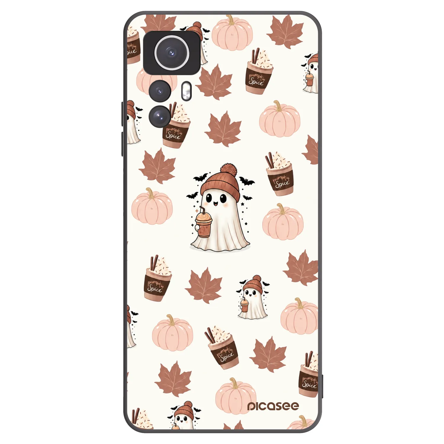 Picasee silikonski črni ovitek za Xiaomi Redmi Note 12S - Pumpkin spice
