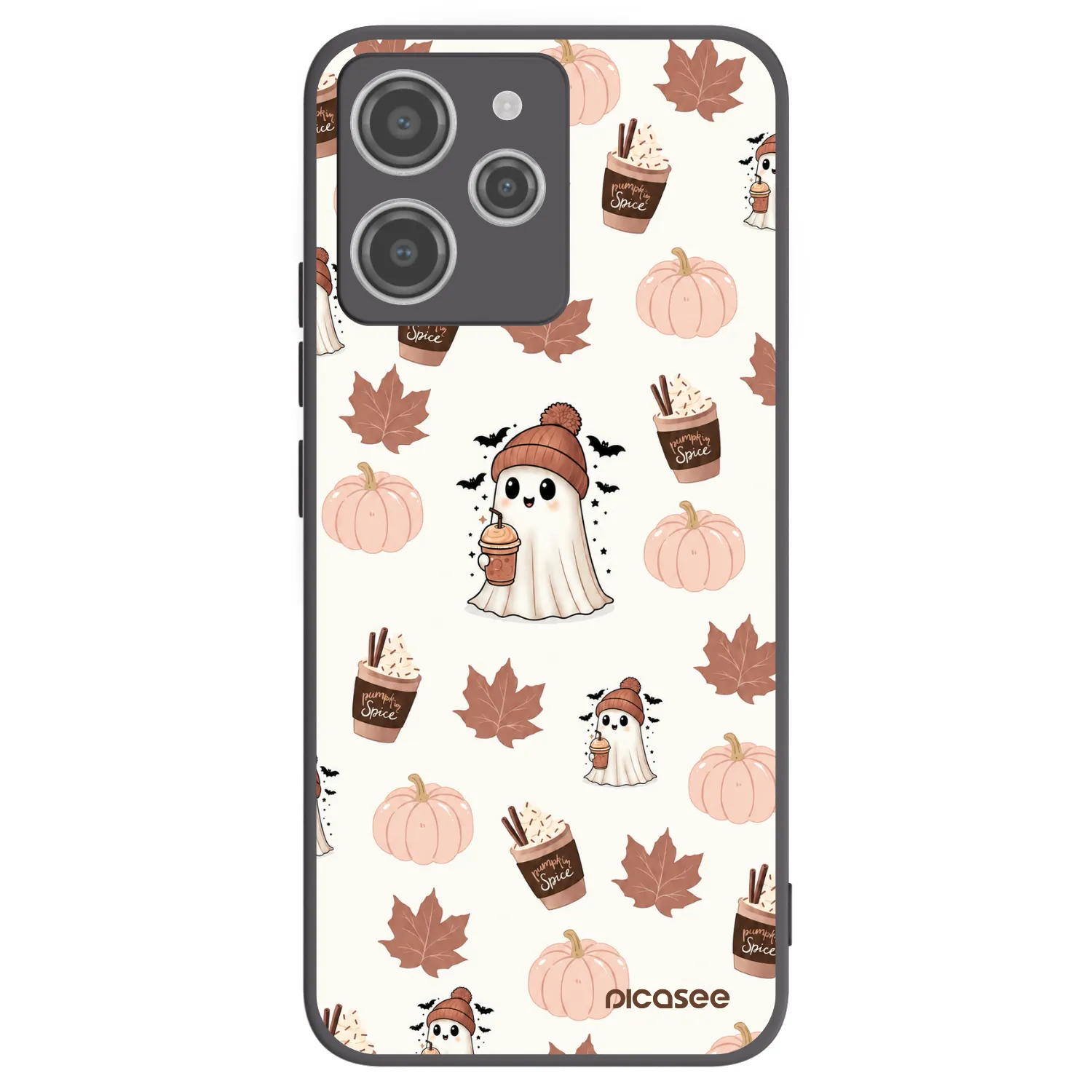 Picasee silikonski črni ovitek za Xiaomi Redmi 12 4G - Pumpkin spice
