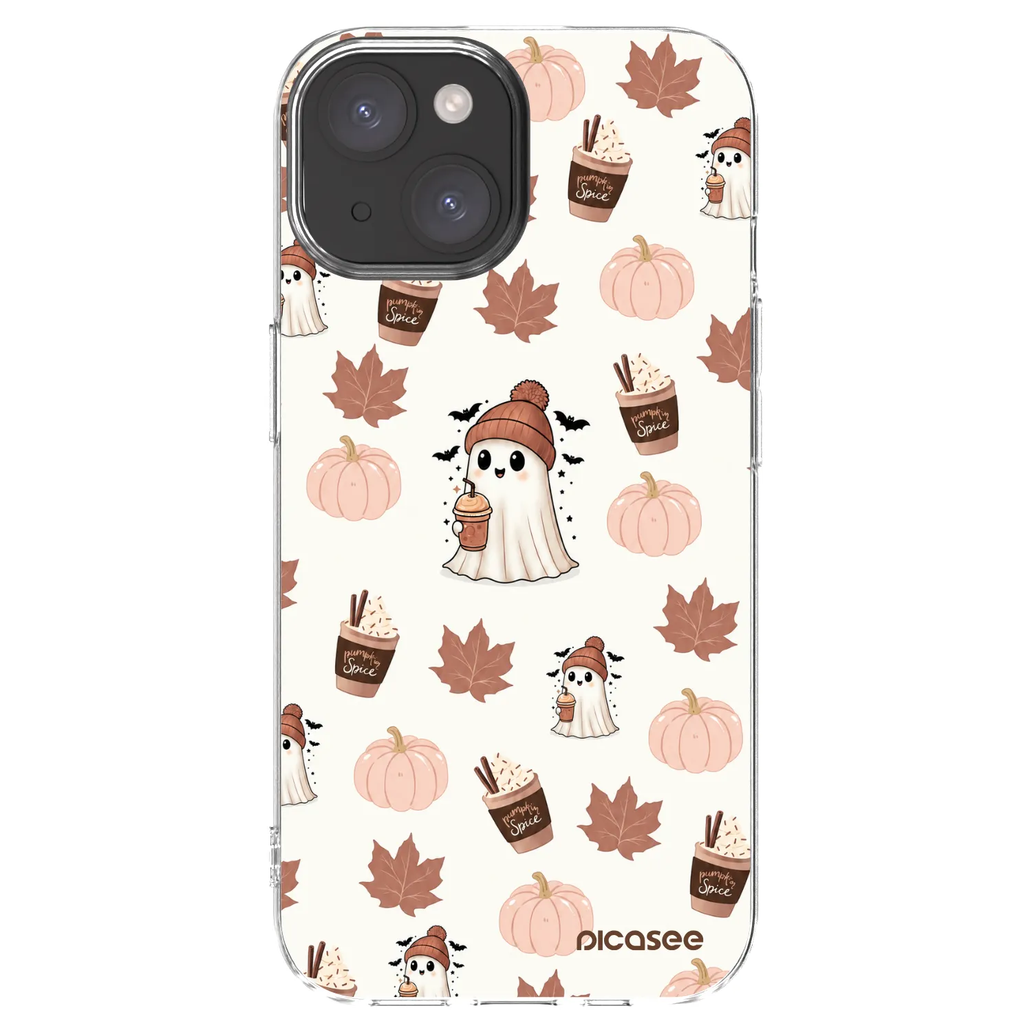 Picasee silikonski prozorni ovitek za Apple iPhone 15 - Pumpkin spice