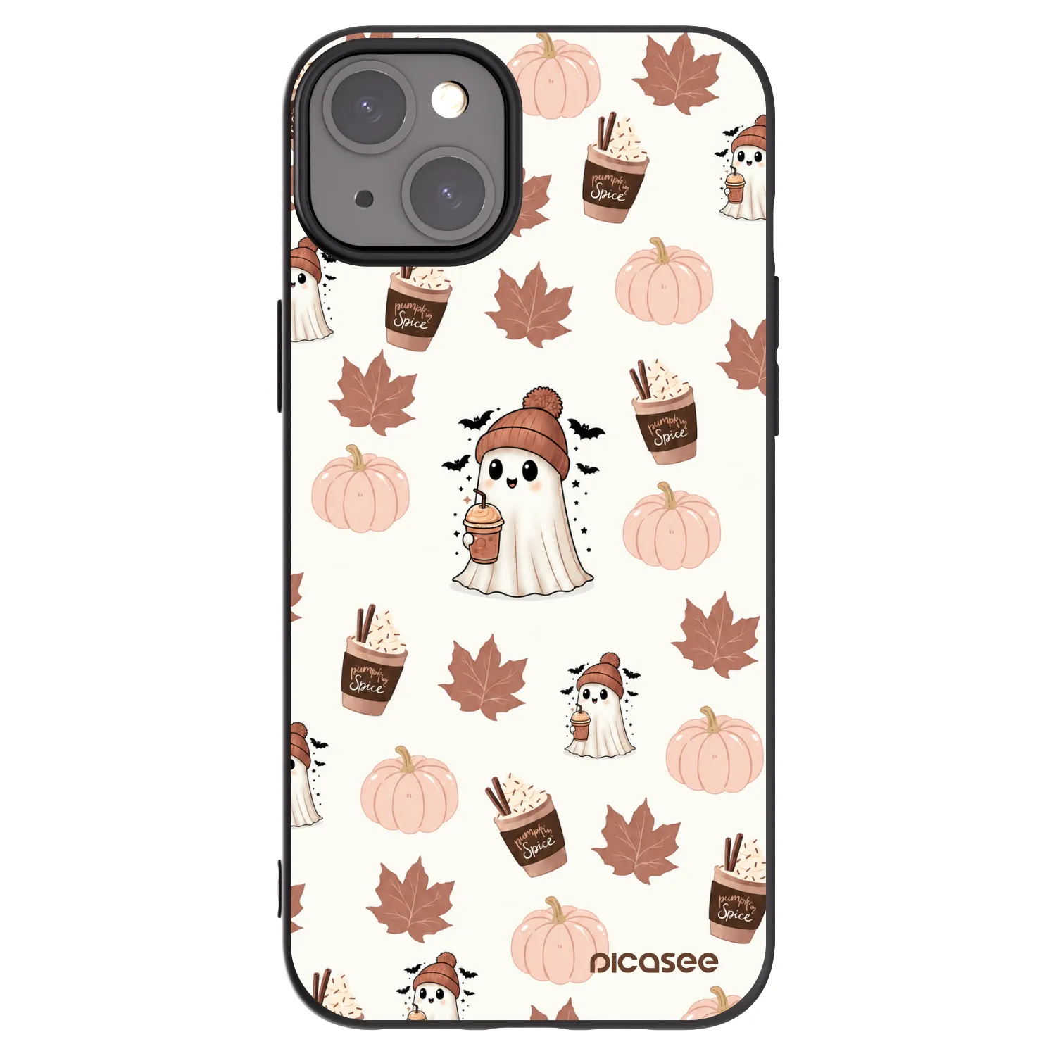 Picasee silikonski črni ovitek za Apple iPhone 15 Plus - Pumpkin spice