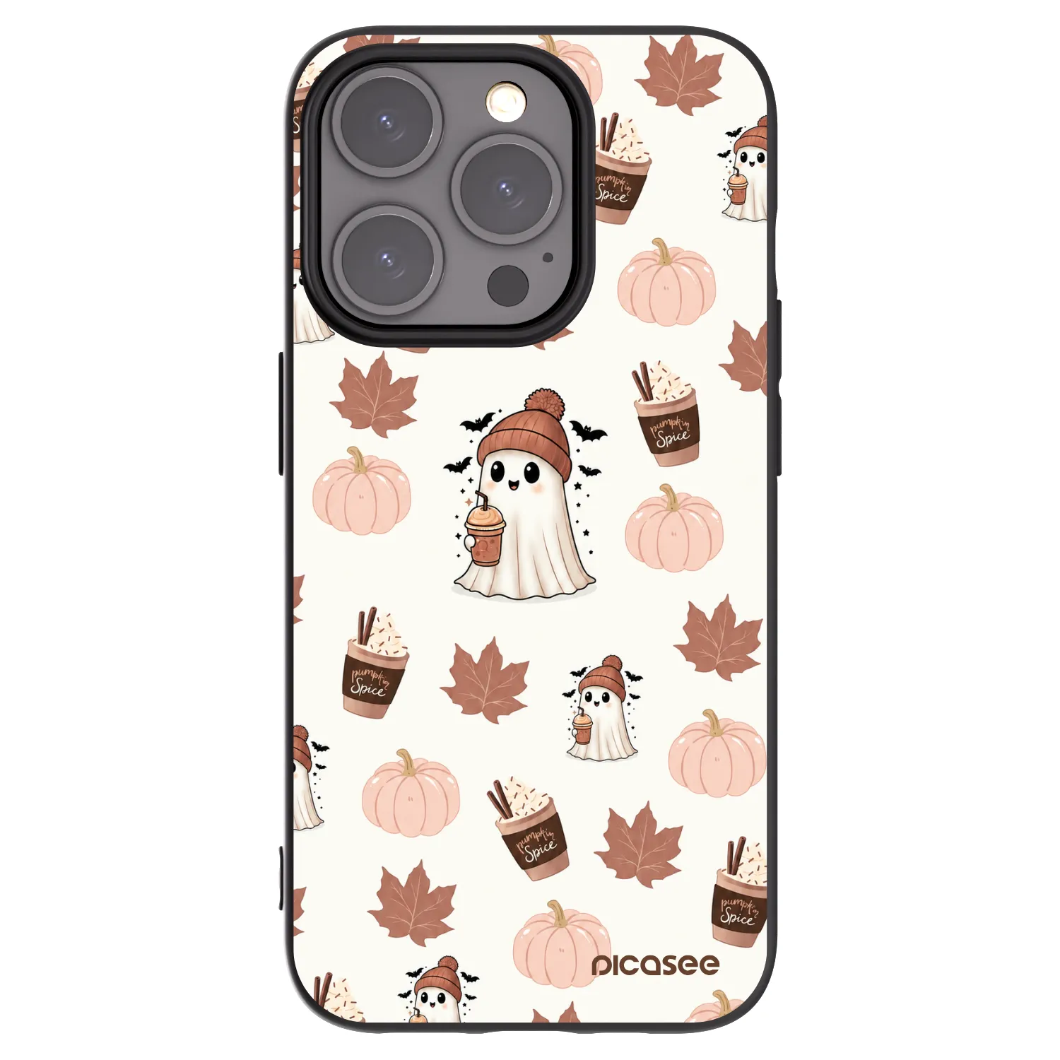 Picasee silikonski črni ovitek za Apple iPhone 15 Pro - Pumpkin spice
