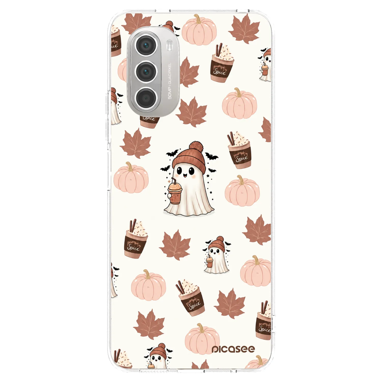 Picasee silikonski prozorni ovitek za Motorola Moto G51 - Pumpkin spice