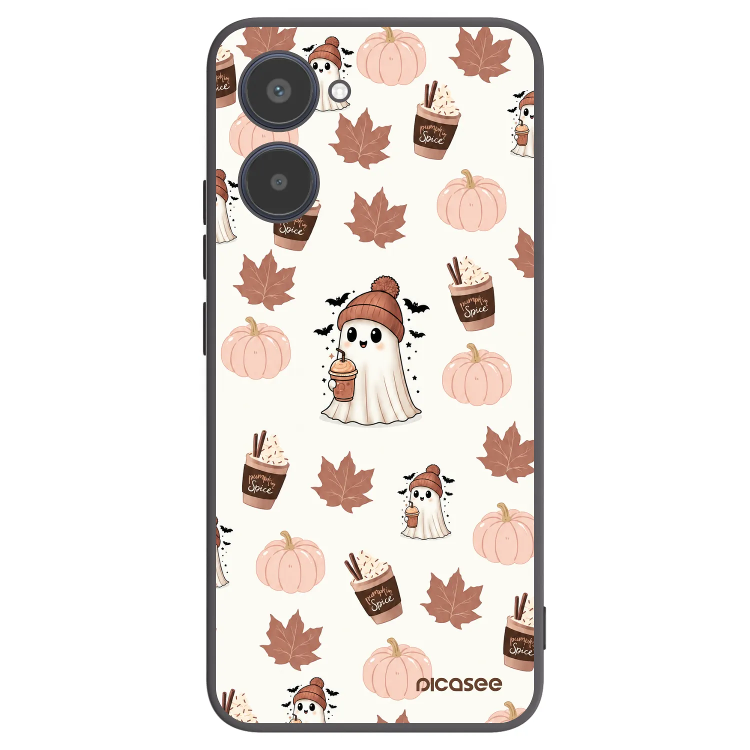 Picasee silikonski črni ovitek za Realme 10 4G - Pumpkin spice