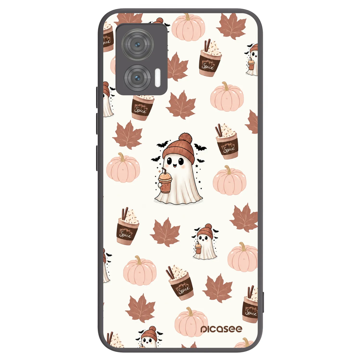 Picasee silikonski črni ovitek za Motorola Edge 30 Neo - Pumpkin spice
