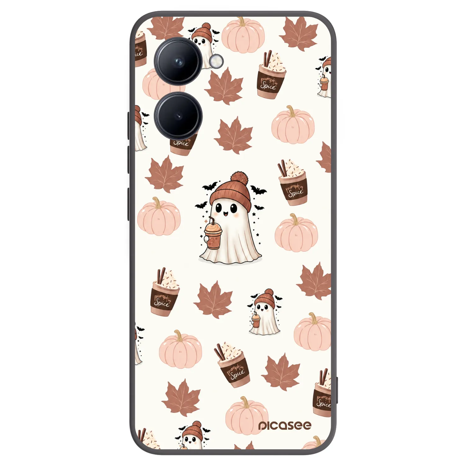 Picasee silikonski črni ovitek za Realme C33 (2023) - Pumpkin spice