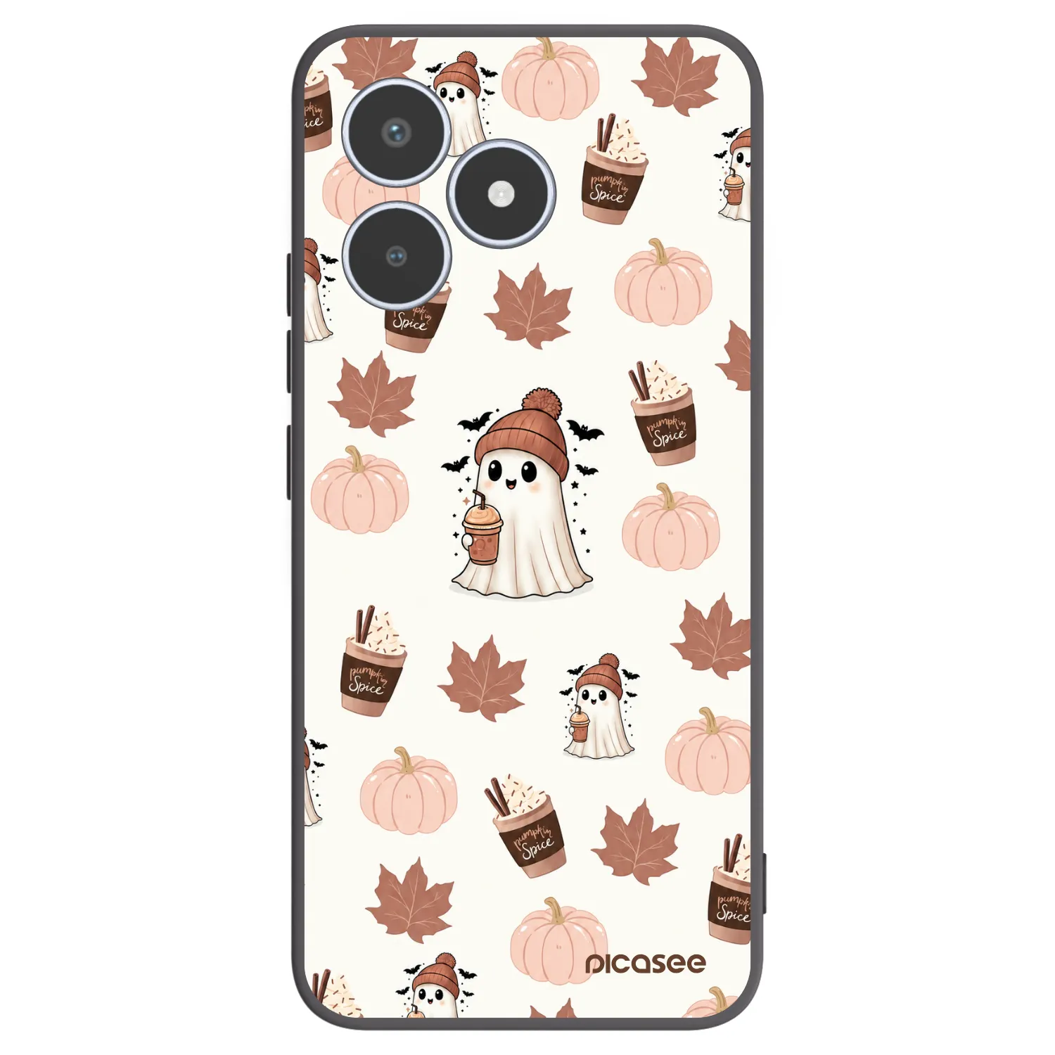 Picasee silikonski črni ovitek za Realme C53 - Pumpkin spice