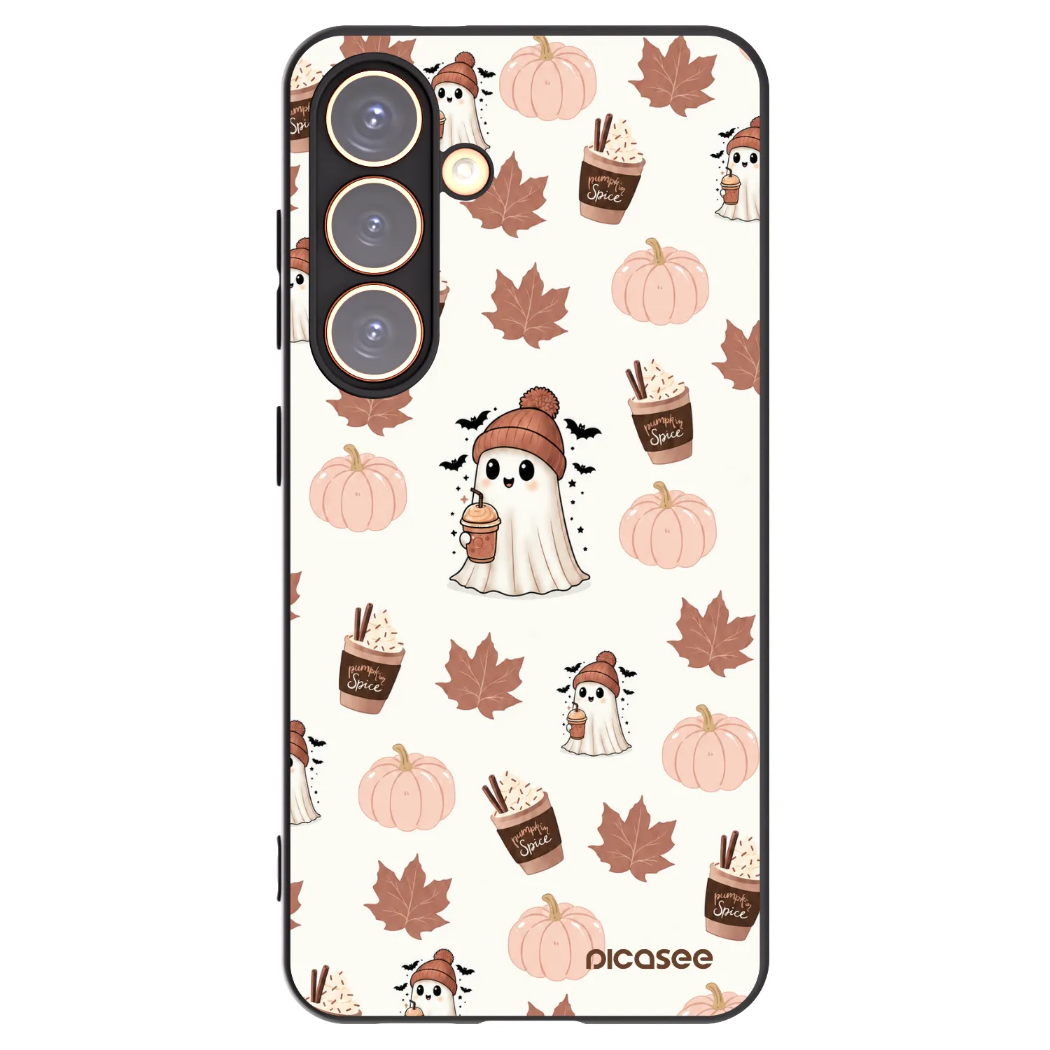 Picasee silikonski črni ovitek za Samsung Galaxy S24 S921B 5G - Pumpkin spice