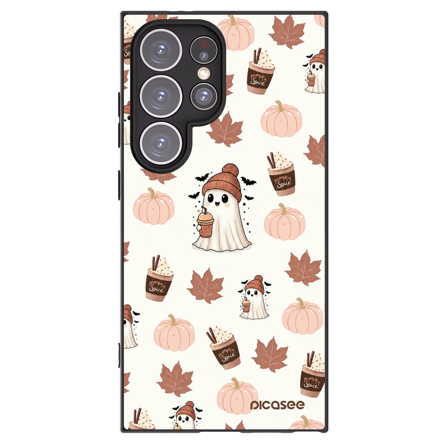 Picasee silikonski črni ovitek za Samsung Galaxy S24 Ultra S928B 5G - Pumpkin spice