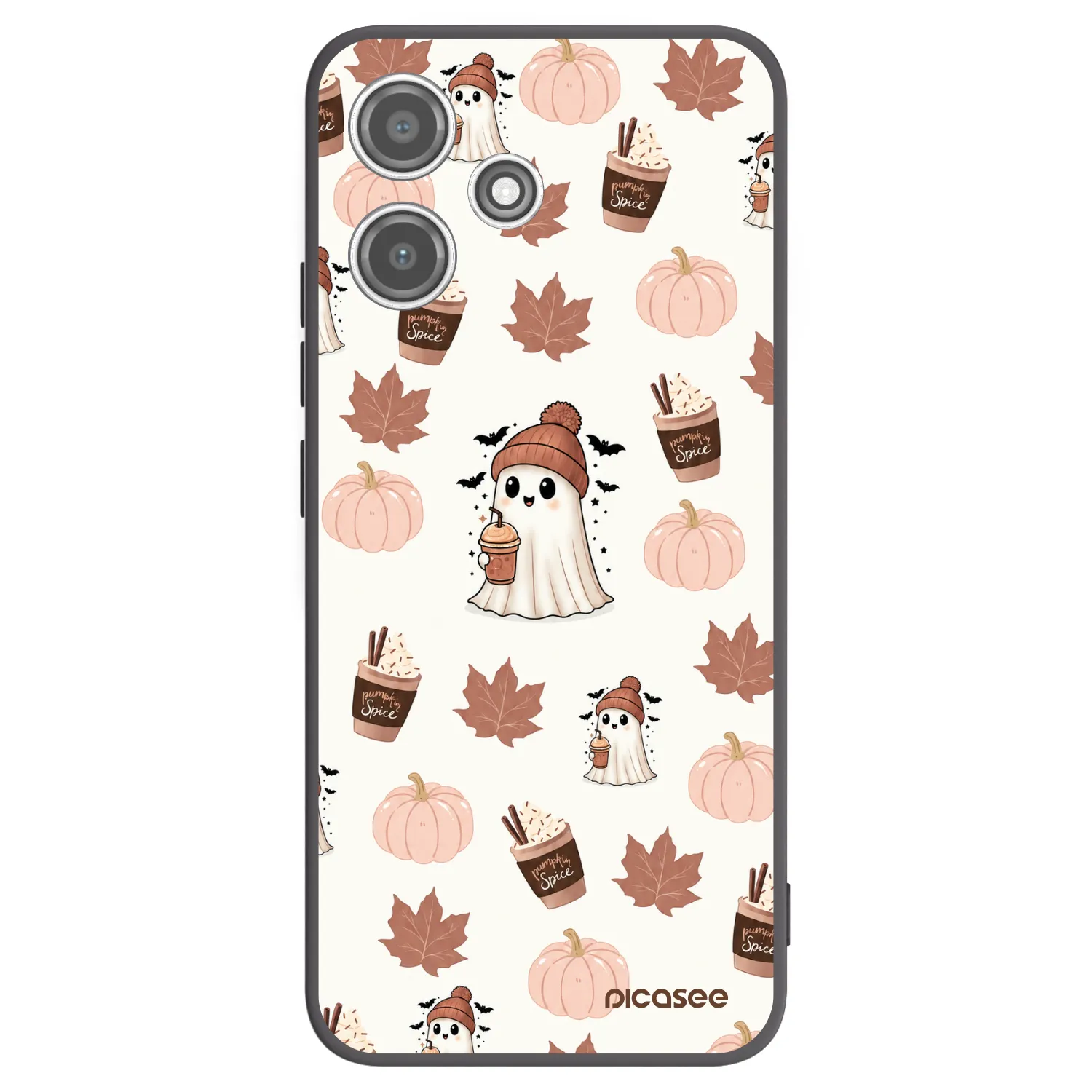 Picasee silikonski črni ovitek za Xiaomi Redmi 12 5G - Pumpkin spice