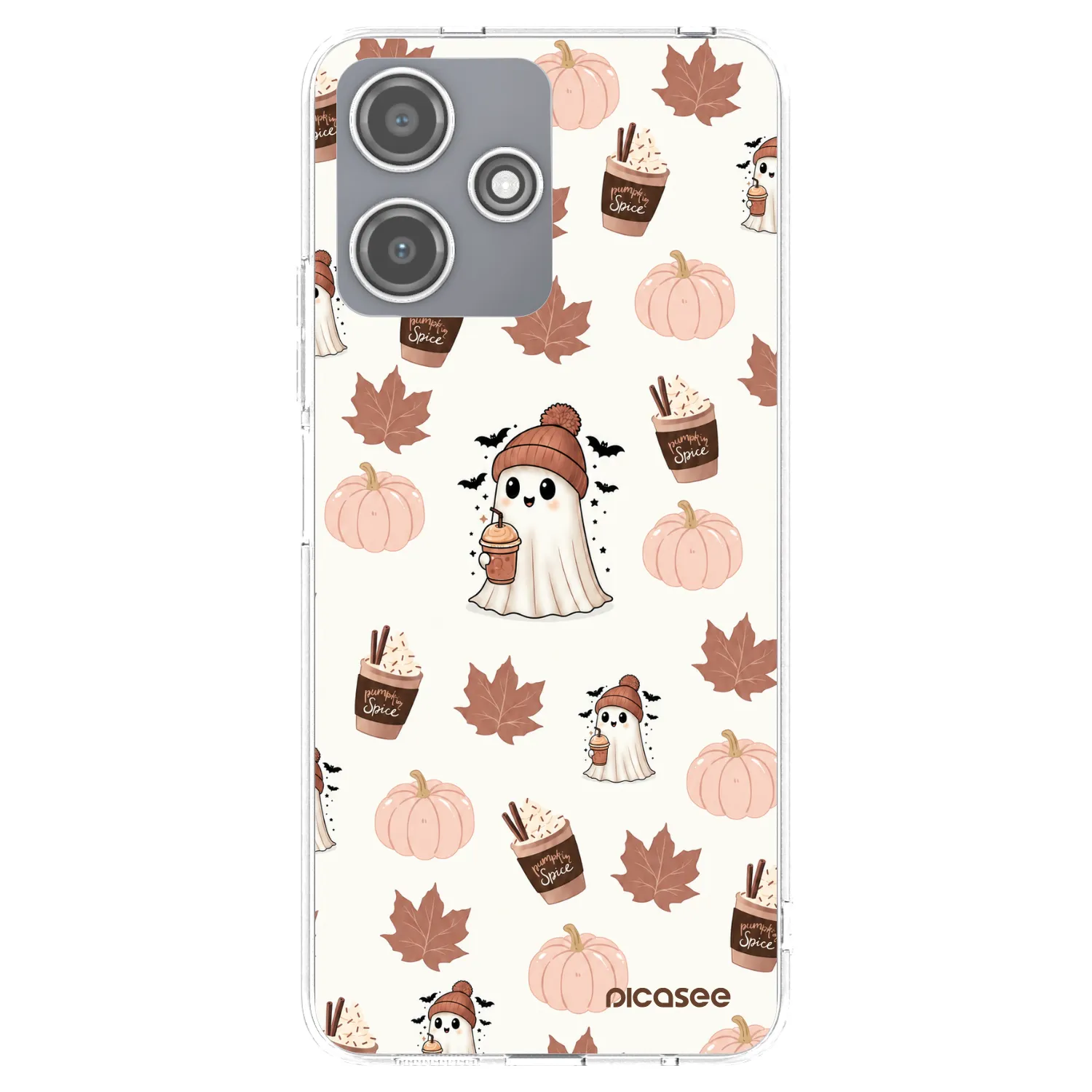 Picasee silikonski prozorni ovitek za Xiaomi Redmi 12 5G - Pumpkin spice