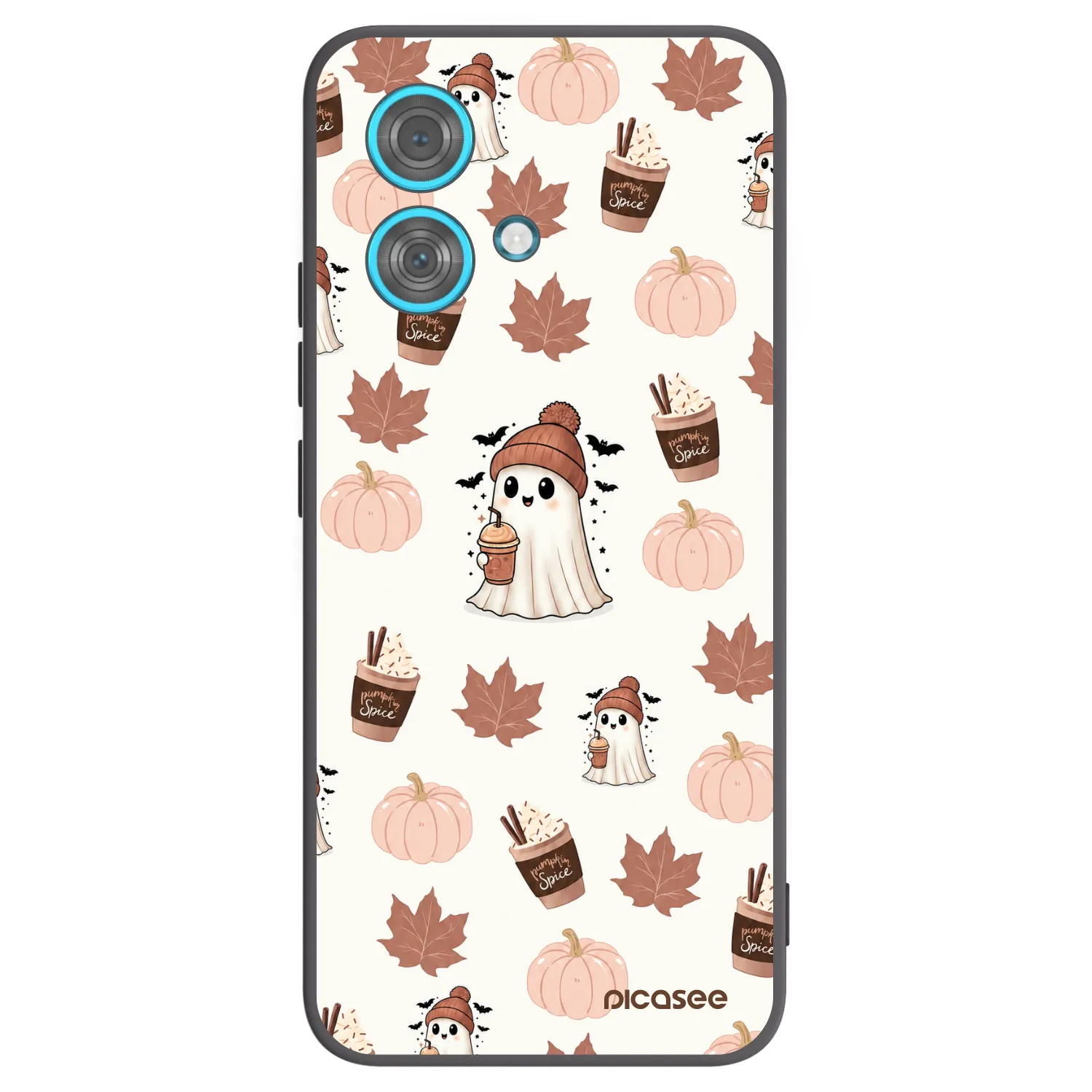 Picasee silikonski črni ovitek za Motorola Edge 40 Neo - Pumpkin spice