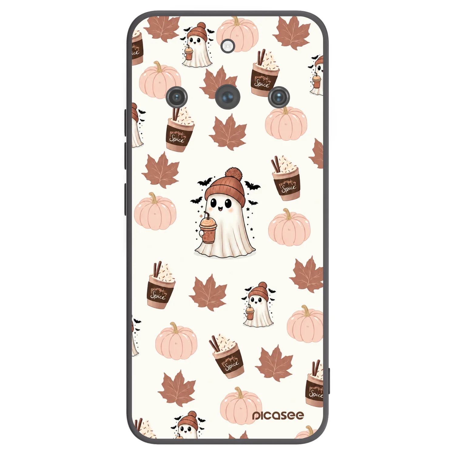 Picasee silikonski črni ovitek za Realme 11 Pro+ - Pumpkin spice