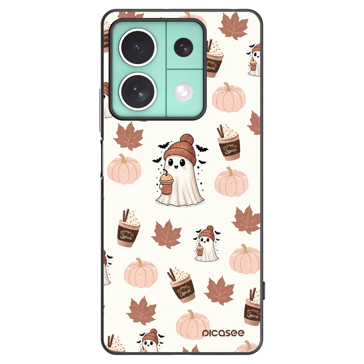 Picasee silikonski črni ovitek za Xiaomi Redmi Note 13 5G - Pumpkin spice