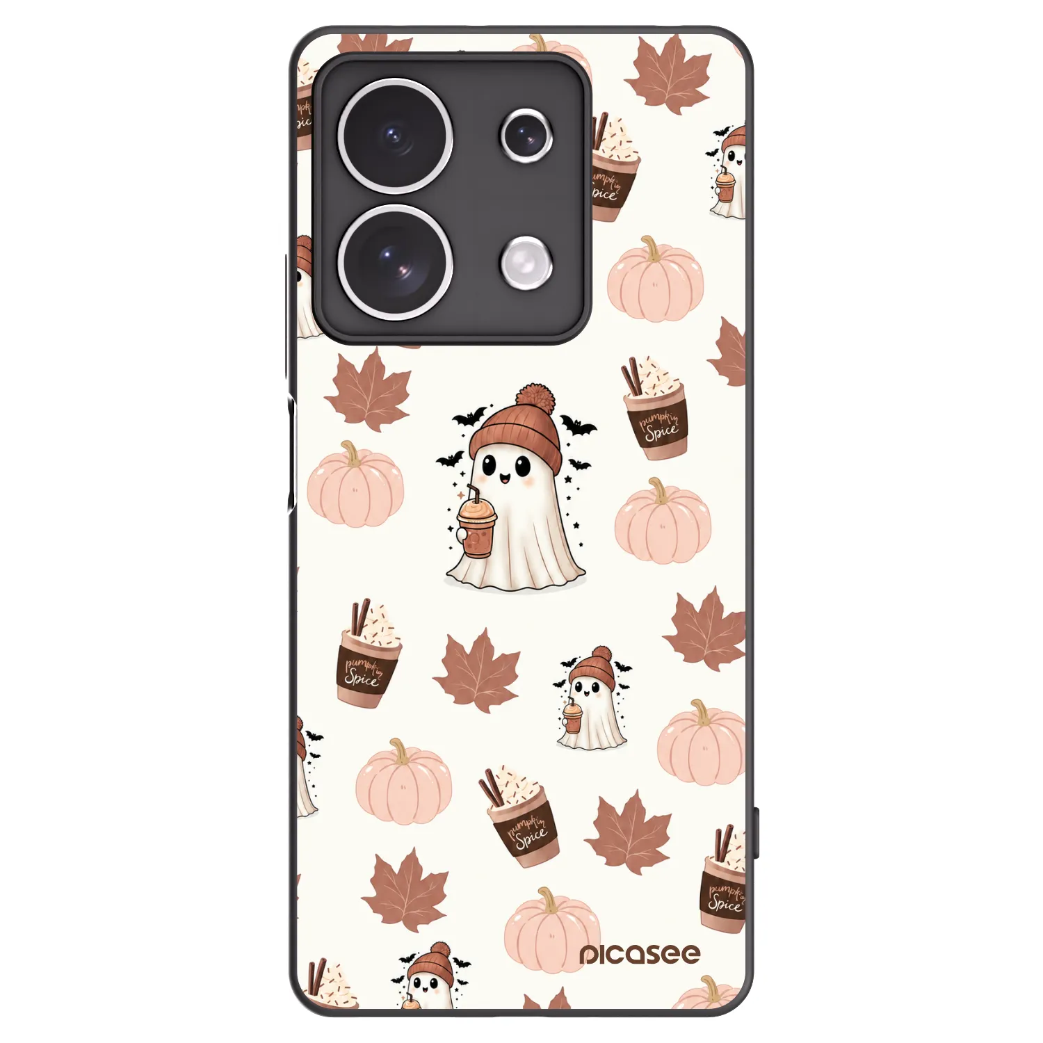 Picasee silikonski črni ovitek za Xiaomi Redmi Note 13 4G - Pumpkin spice