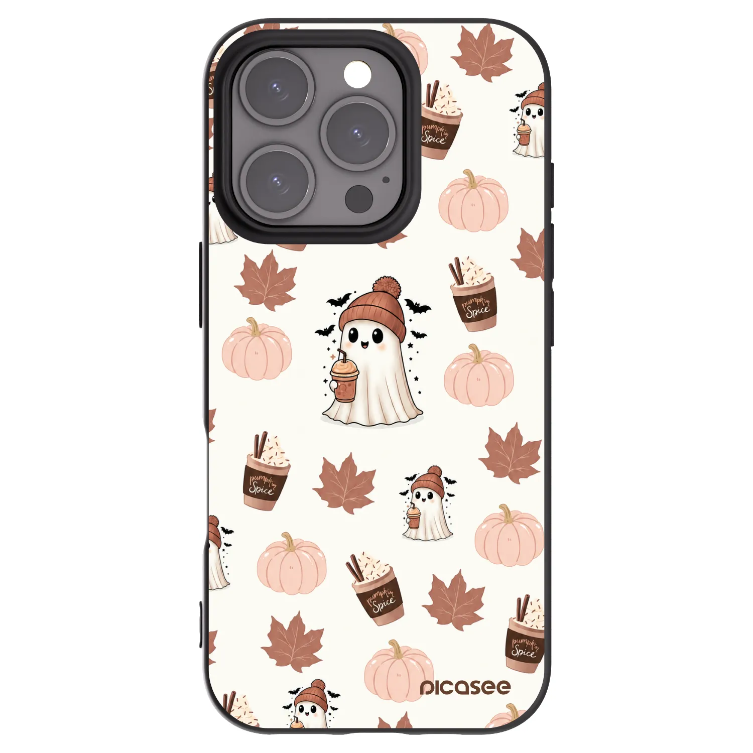 Picasee silikonski črni ovitek za Apple iPhone 16 Pro - Pumpkin spice