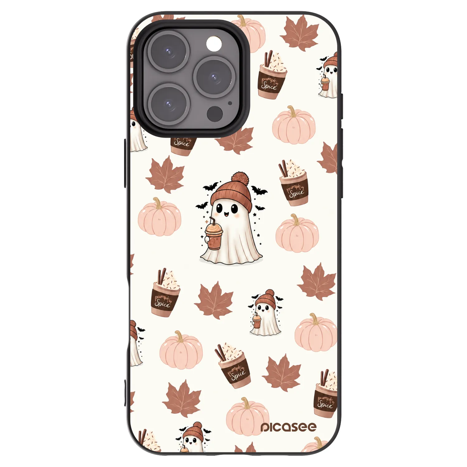Picasee silikonski črni ovitek za Apple iPhone 16 Pro Max - Pumpkin spice