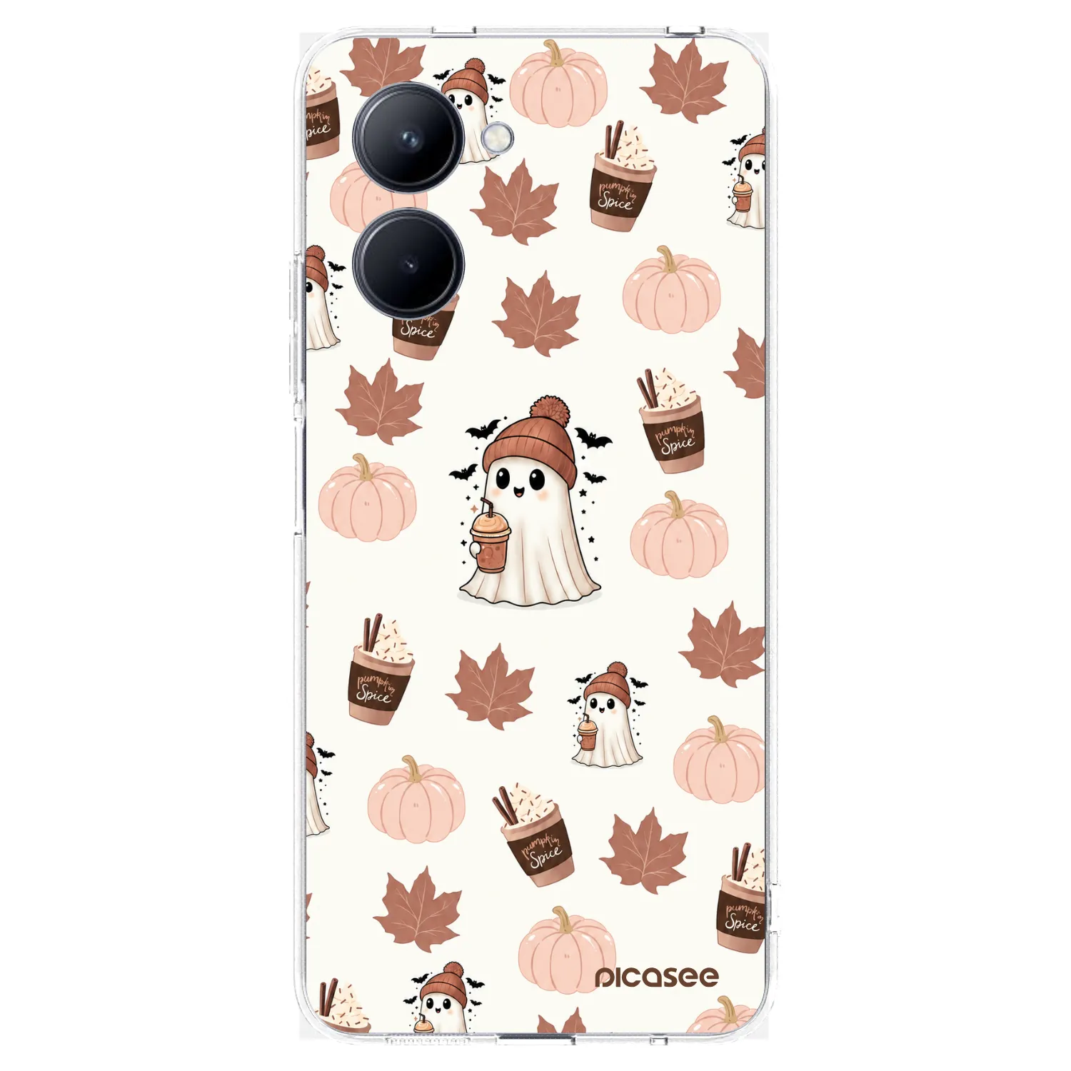 Picasee silikonski prozorni ovitek za Realme C33 (2023) - Pumpkin spice