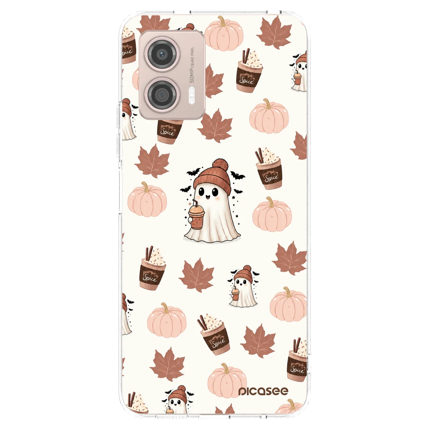 Picasee silikonski prozorni ovitek za Motorola Moto G53 5G - Pumpkin spice
