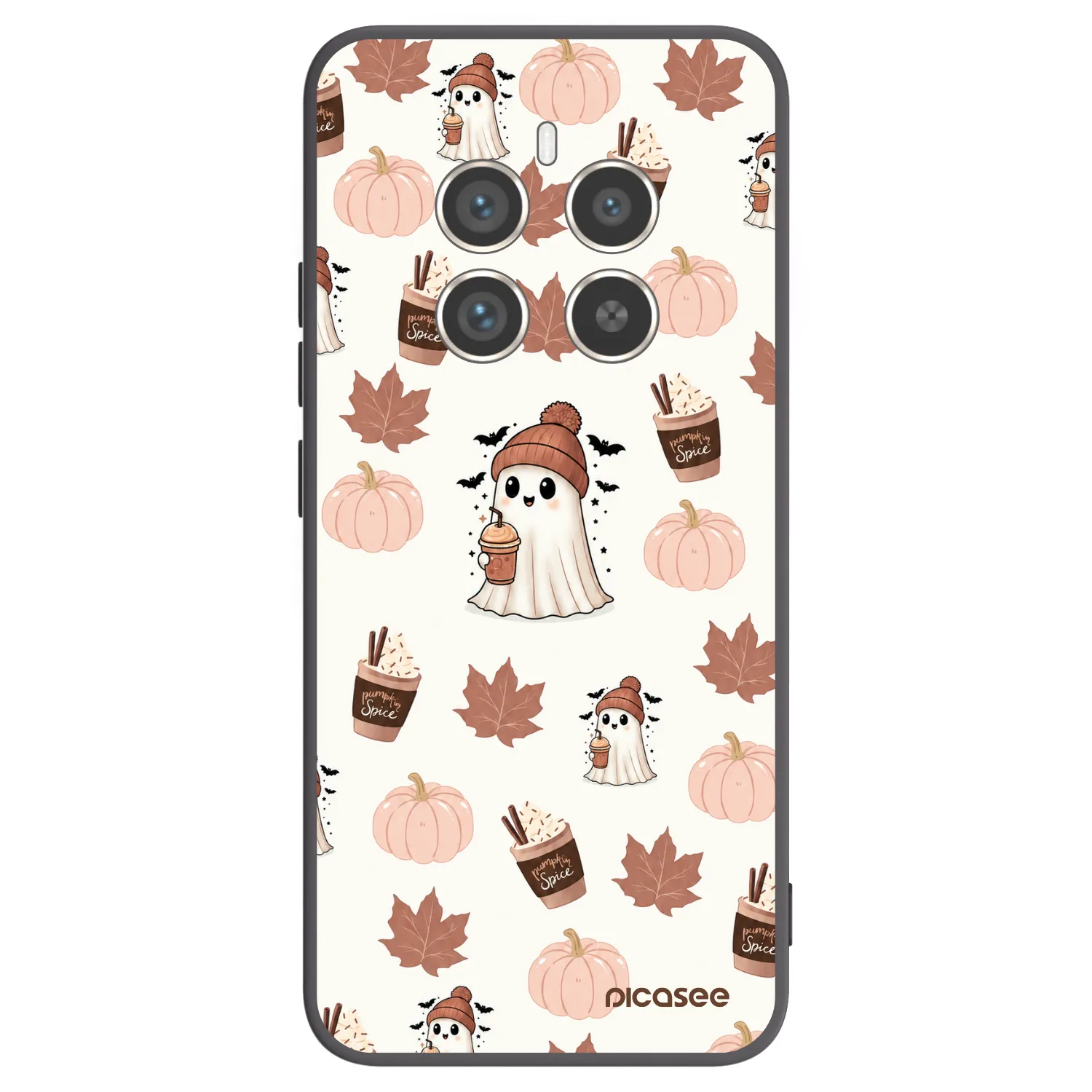 Picasee silikonski črni ovitek za Realme 12 Pro 5G - Pumpkin spice