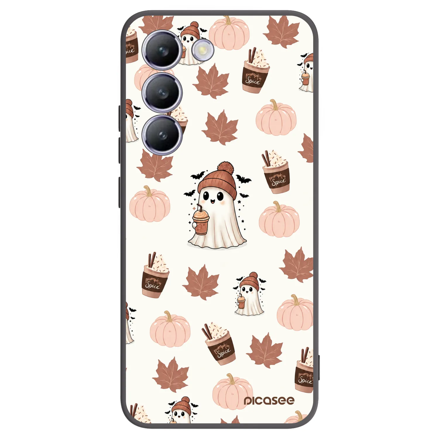 Picasee silikonski črni ovitek za Vivo V40 SE 5G - Pumpkin spice