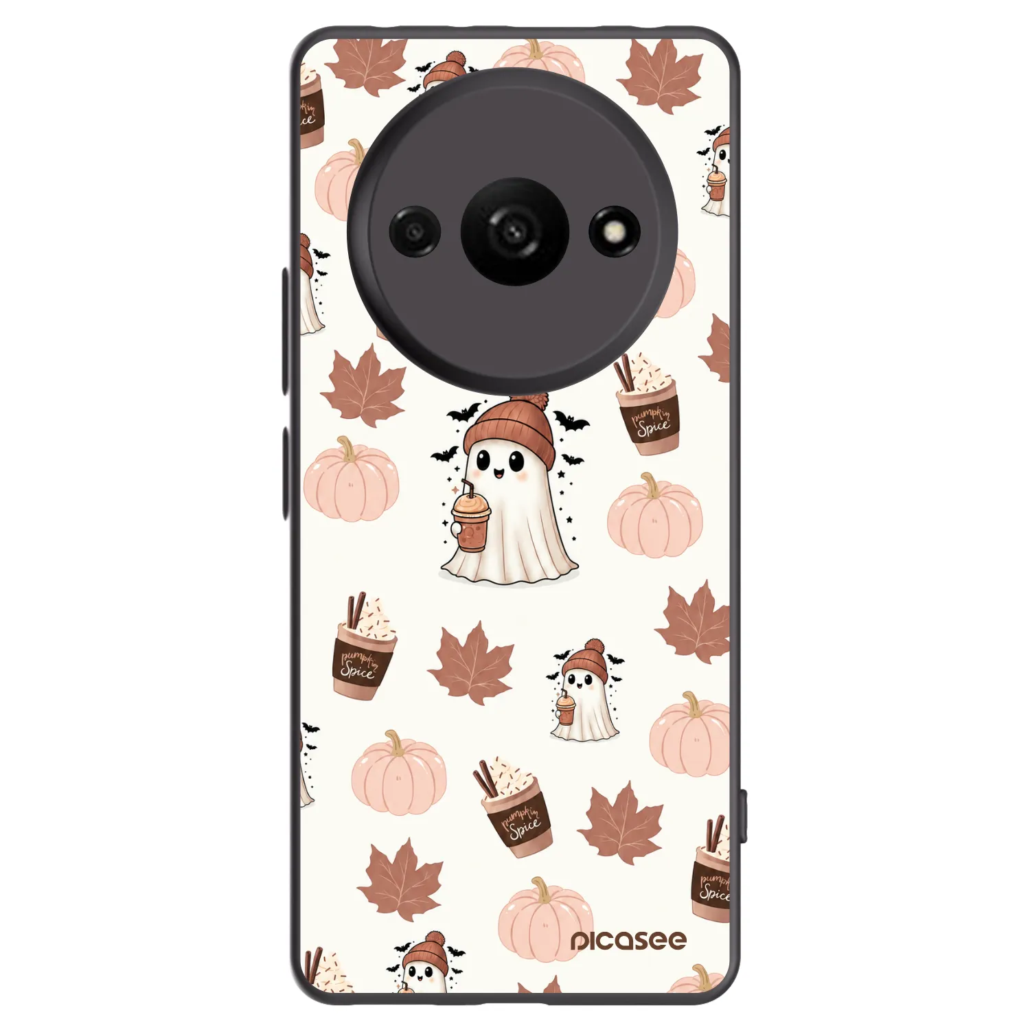 Picasee silikonski črni ovitek za Xiaomi Redmi A3 - Pumpkin spice