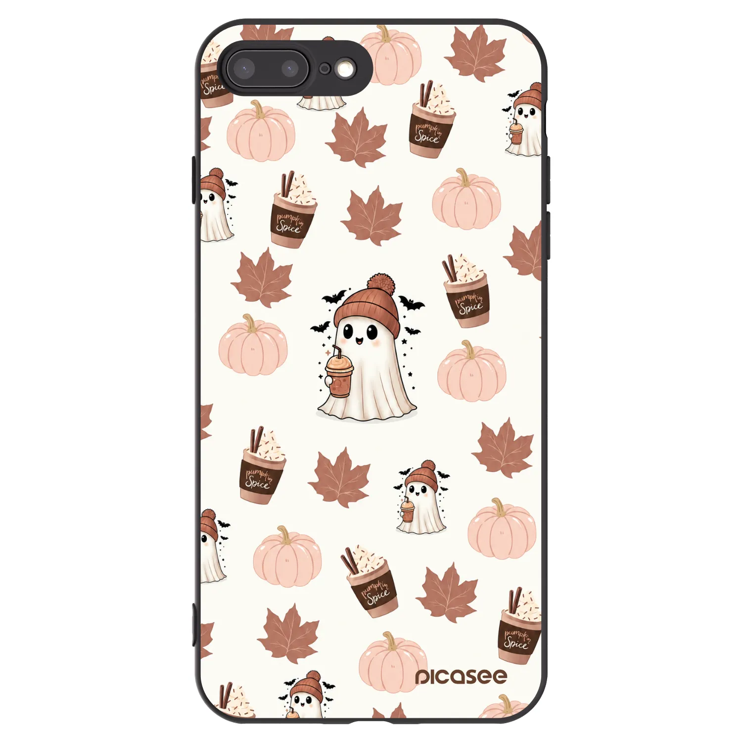 Picasee silikonski črni ovitek za Apple iPhone 7 Plus - Pumpkin spice