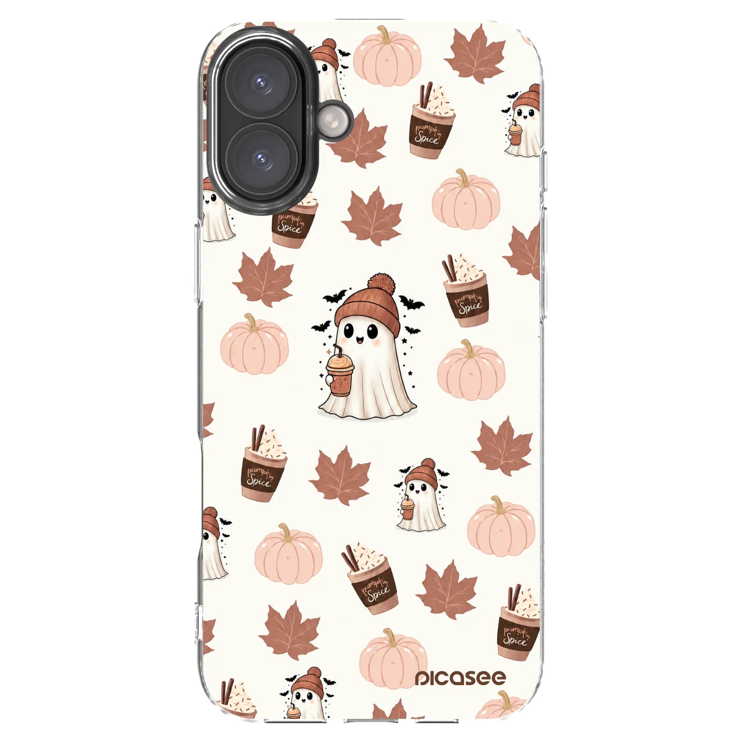 Picasee silikonski prozorni ovitek za Apple iPhone 16 Plus - Pumpkin spice