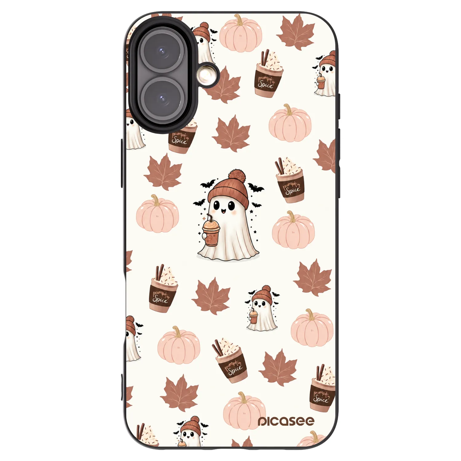 Picasee silikonski črni ovitek za Apple iPhone 16 Plus - Pumpkin spice