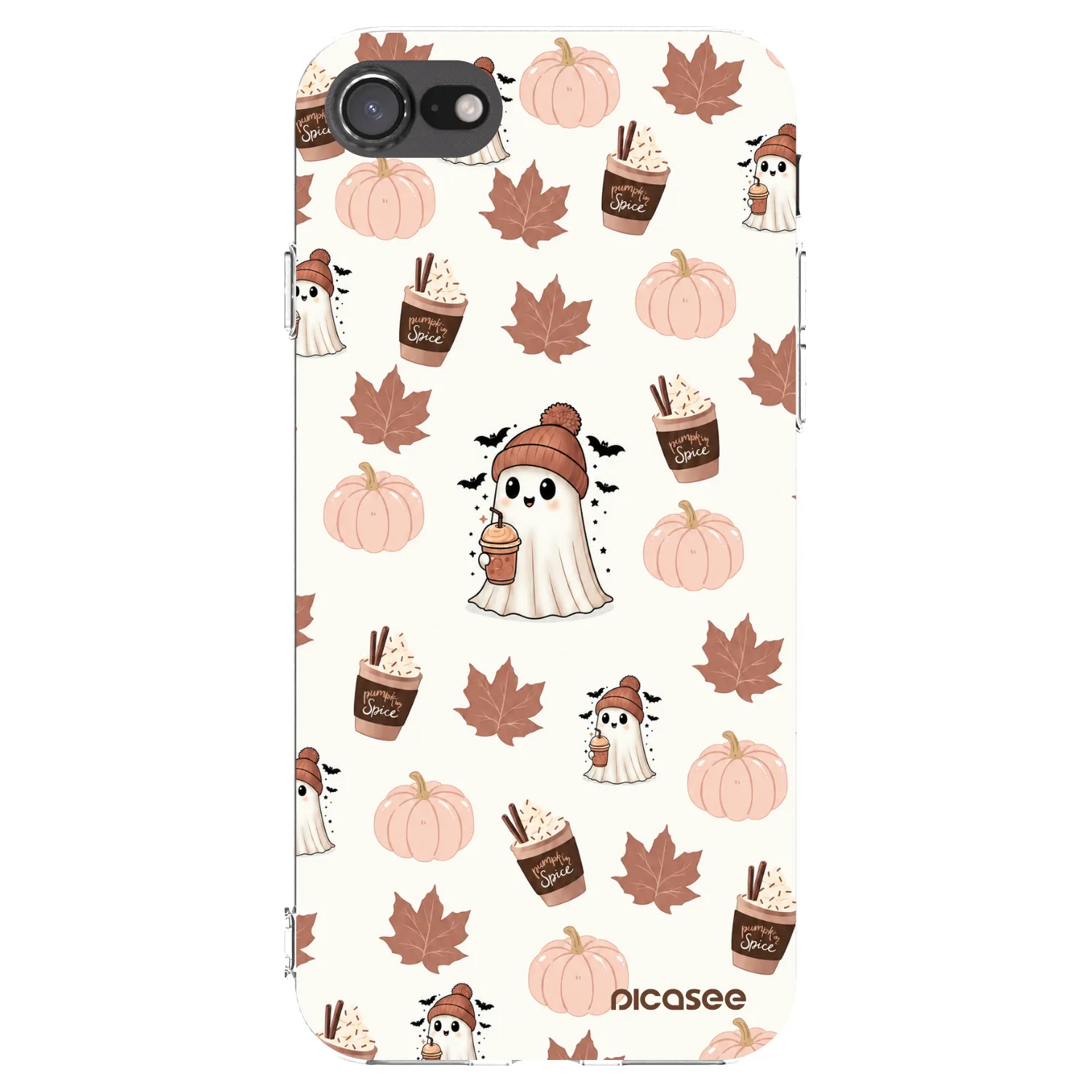 Picasee silikonski prozorni ovitek za Apple iPhone 7 - Pumpkin spice