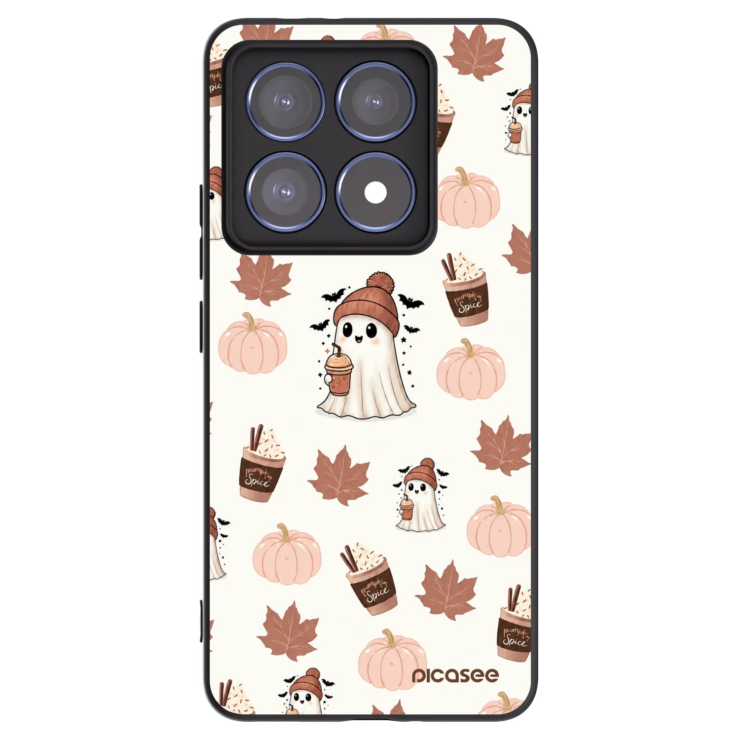 Picasee silikonski črni ovitek za Xiaomi 14T Pro - Pumpkin spice