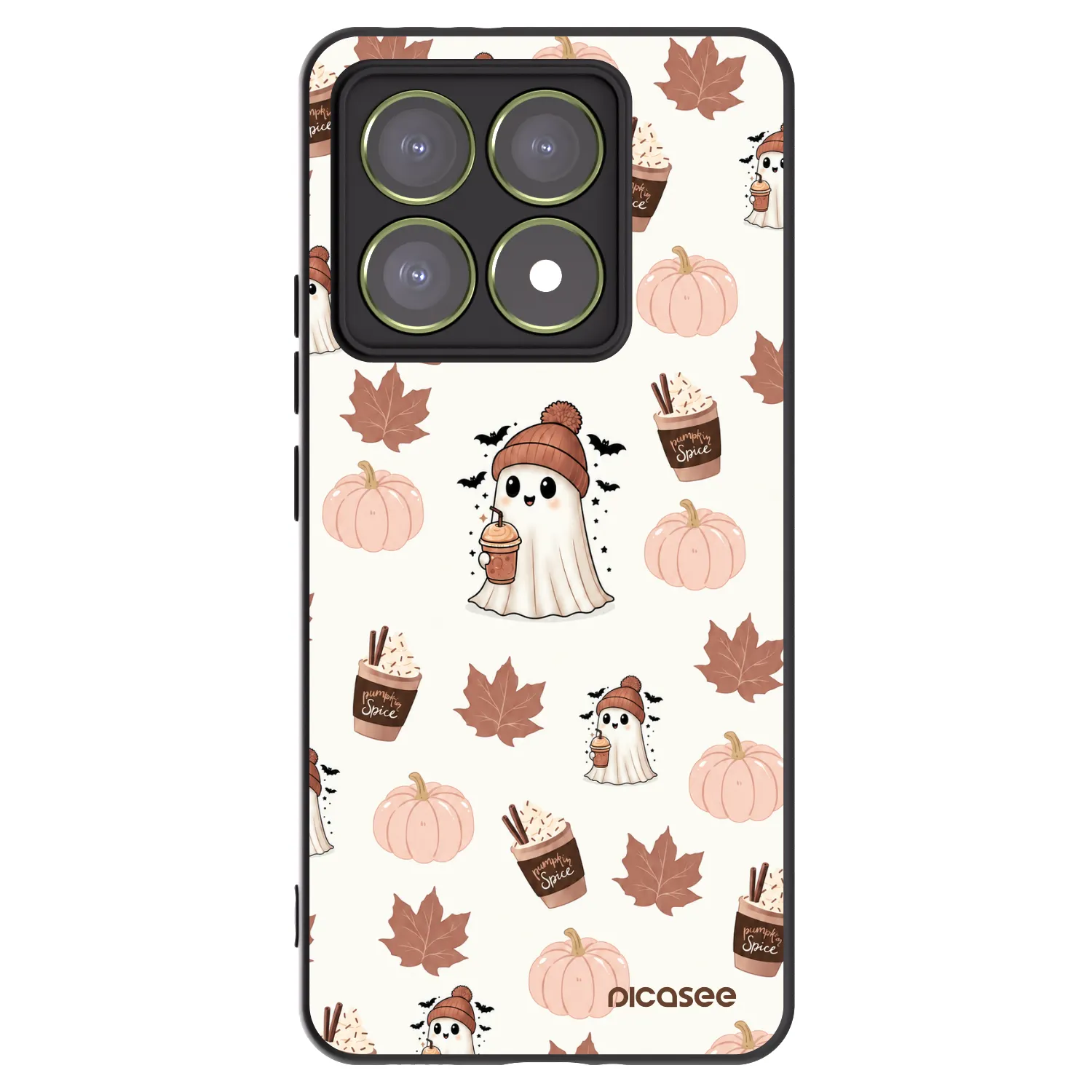 Picasee silikonski črni ovitek za Xiaomi 14T - Pumpkin spice