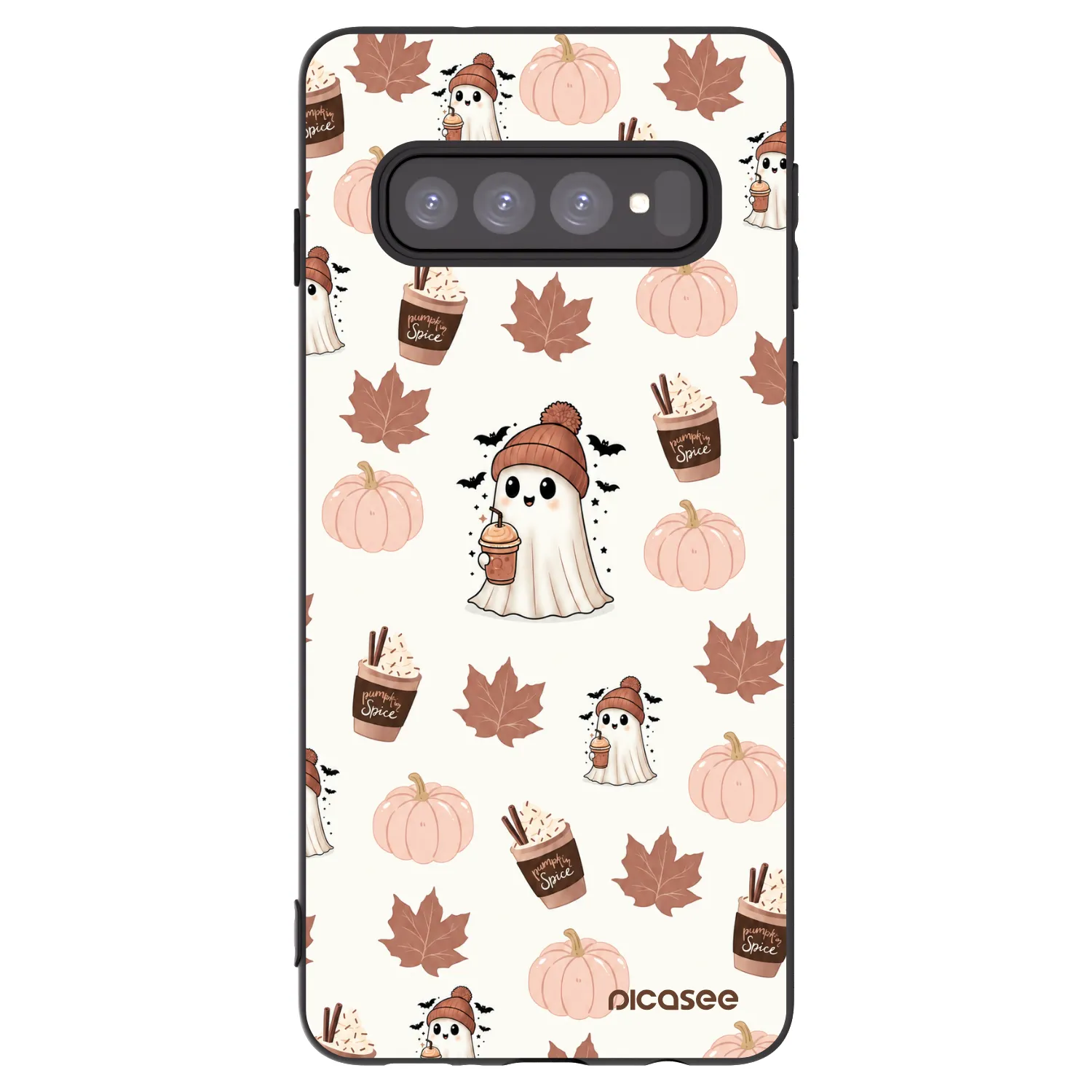 Picasee silikonski črni ovitek za Samsung Galaxy S10 G973 - Pumpkin spice