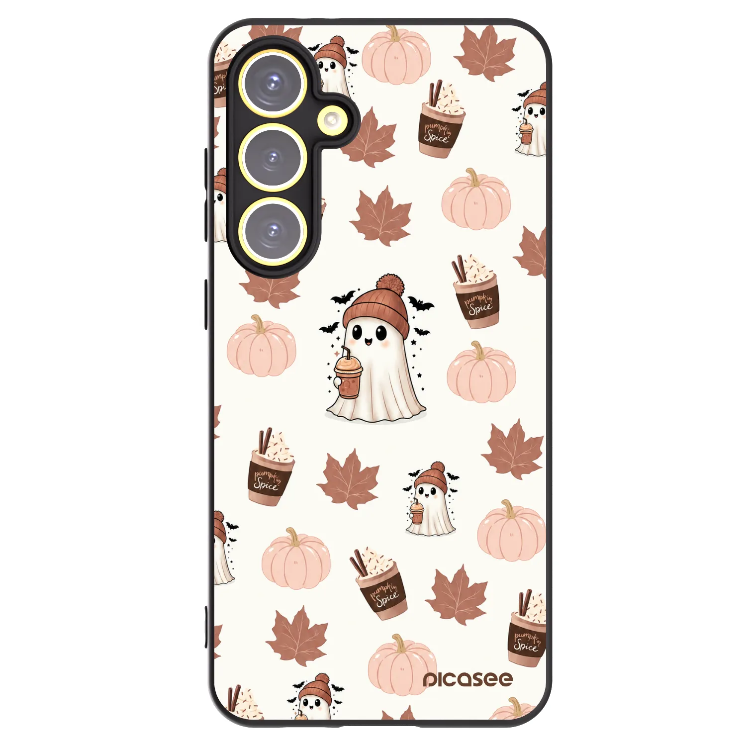 Picasee silikonski črni ovitek za Samsung Galaxy S24 FE S721B - Pumpkin spice
