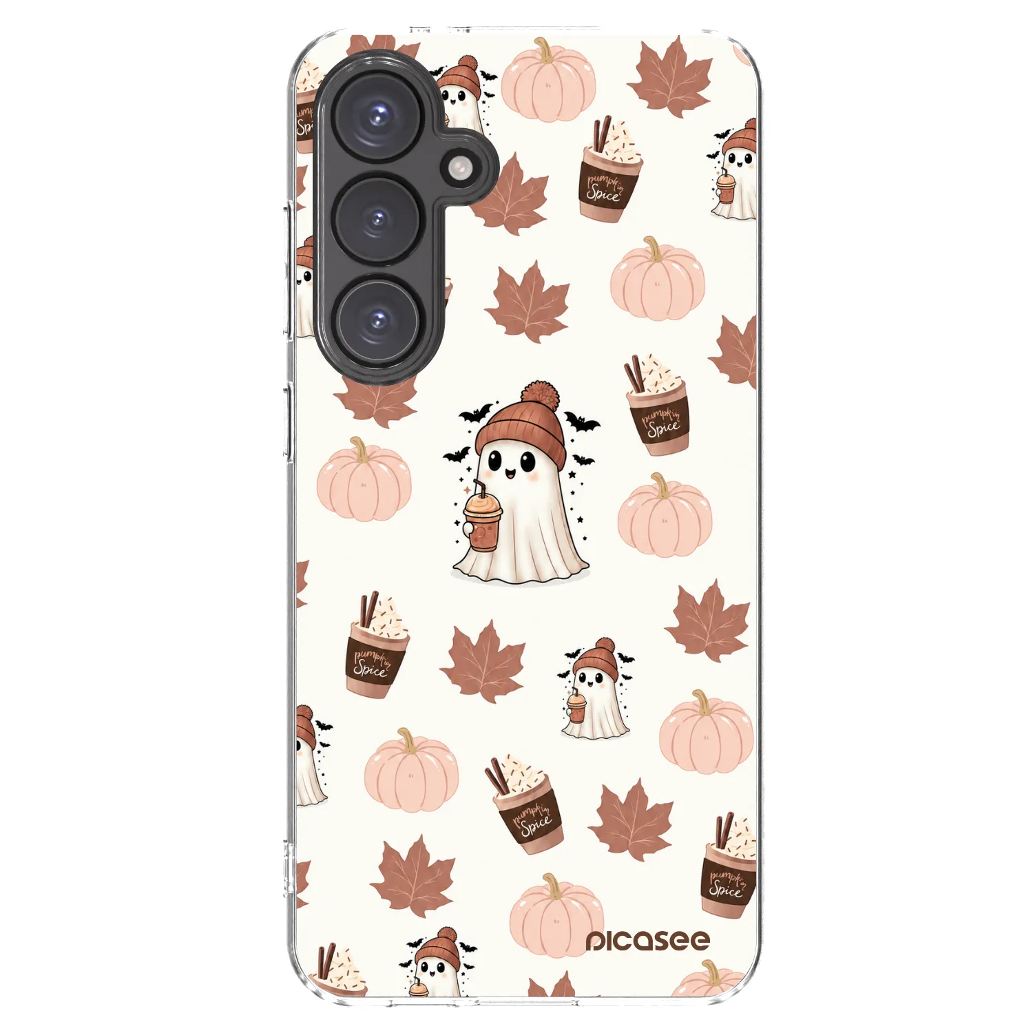 Picasee silikonski prozorni ovitek za Samsung Galaxy S24 FE S721B - Pumpkin spice
