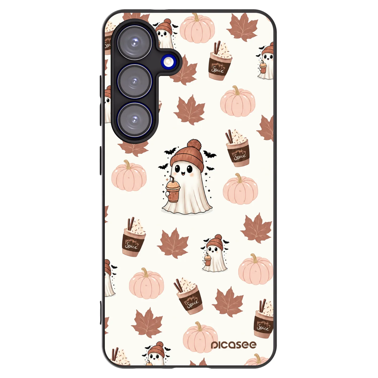 Picasee silikonski črni ovitek za Samsung Galaxy S25 5G - Pumpkin spice