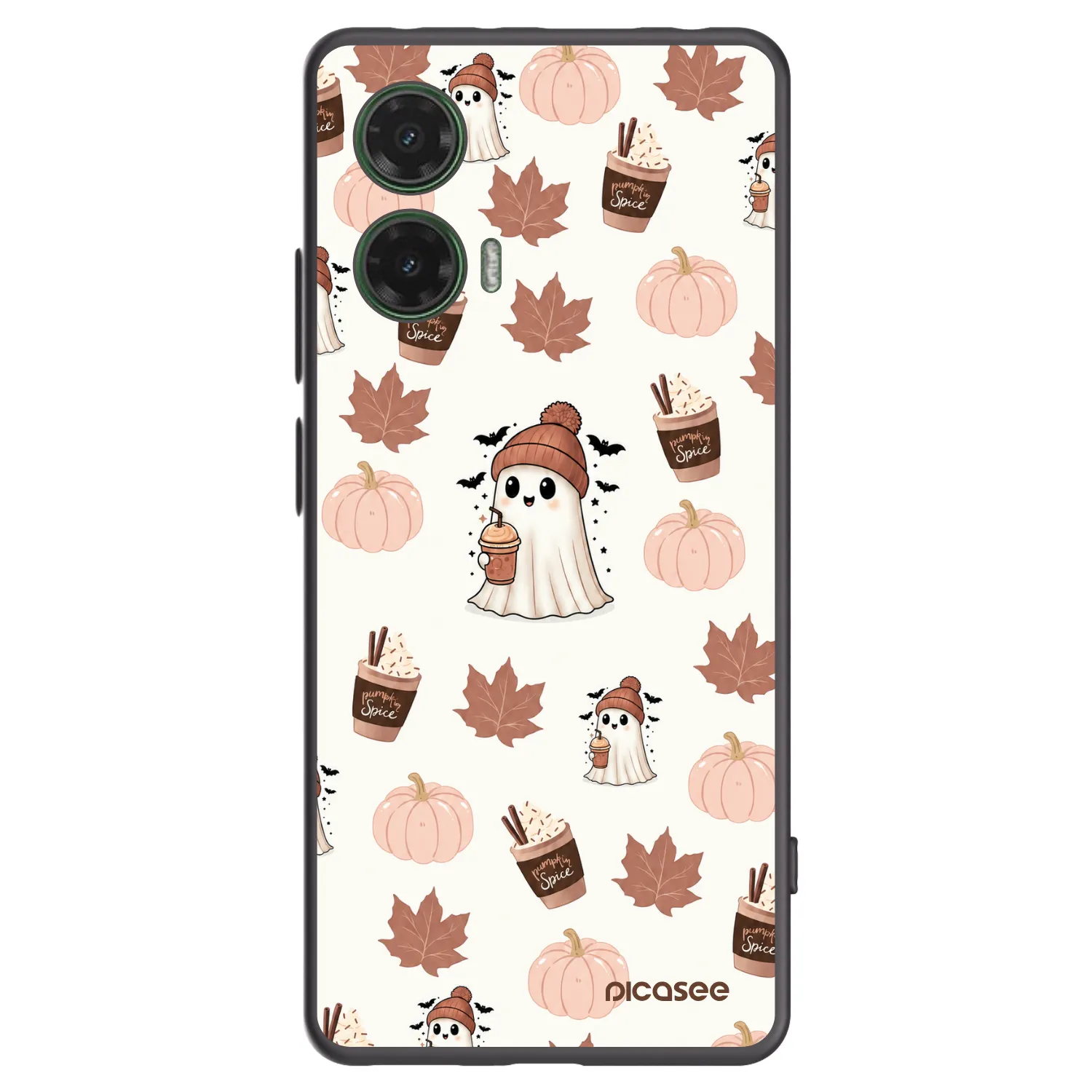 Picasee silikonski črni ovitek za Motorola Moto G35 5G - Pumpkin spice