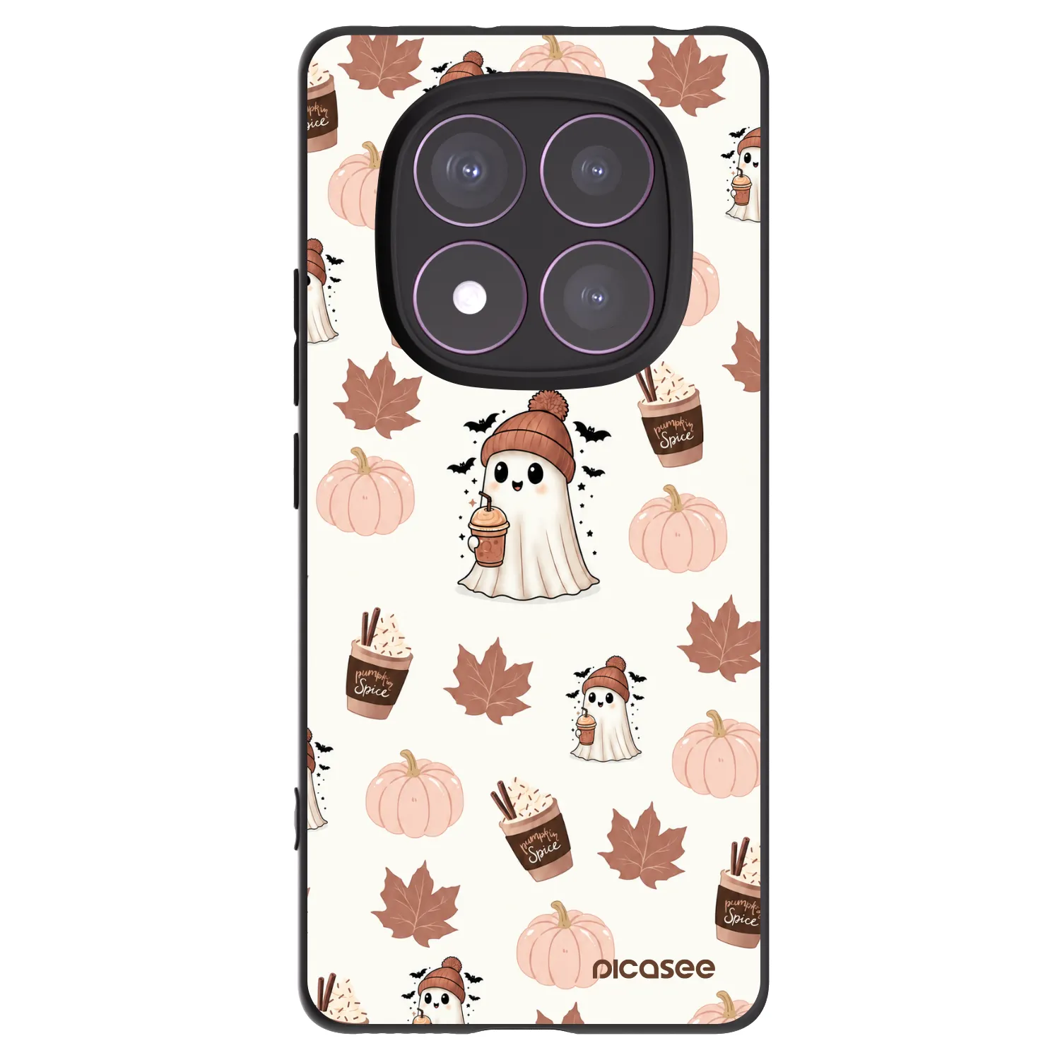Picasee silikonski črni ovitek za Xiaomi Redmi Note 14 Pro 4G - Pumpkin spice