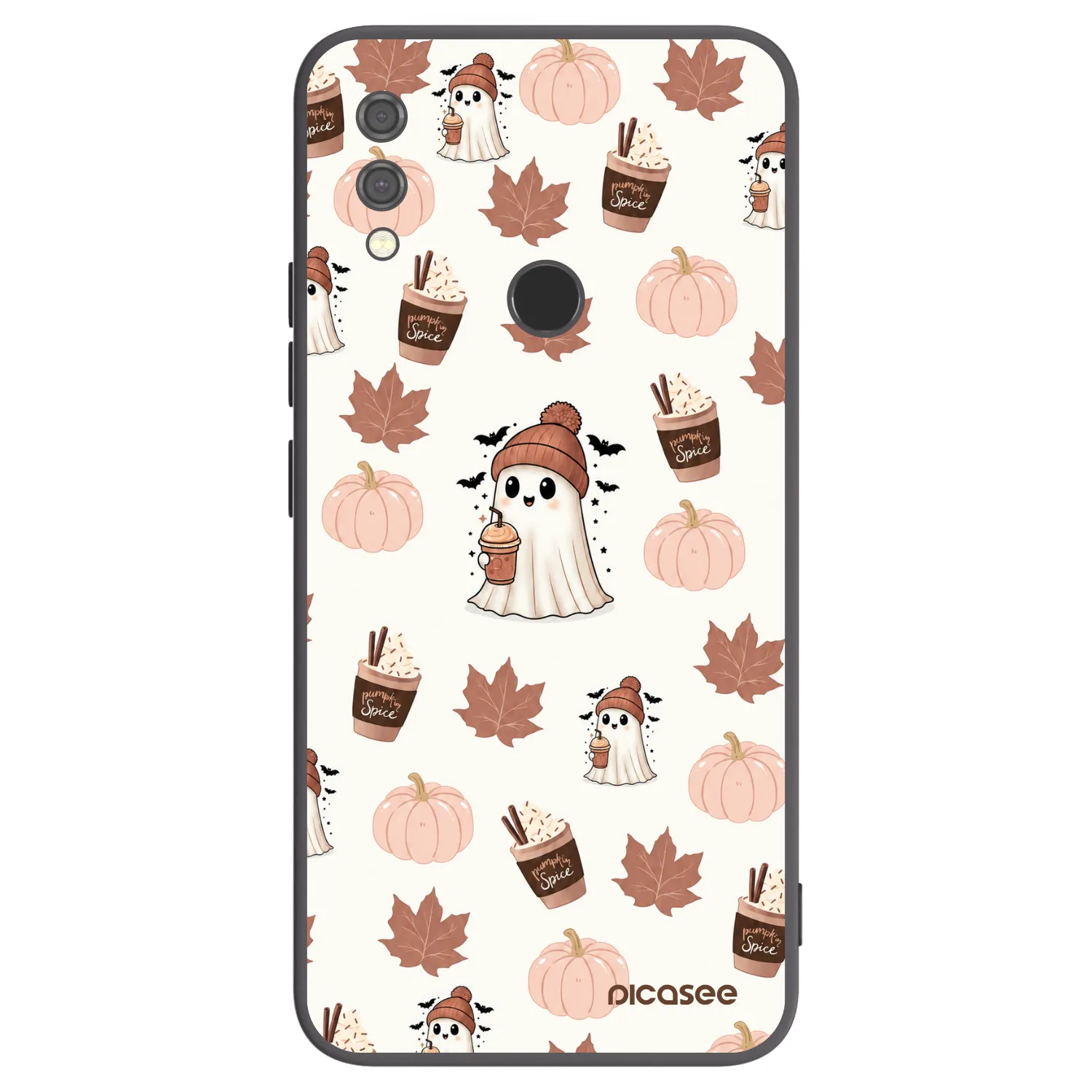 Picasee silikonski črni ovitek za Xiaomi Redmi Note 7 - Pumpkin spice