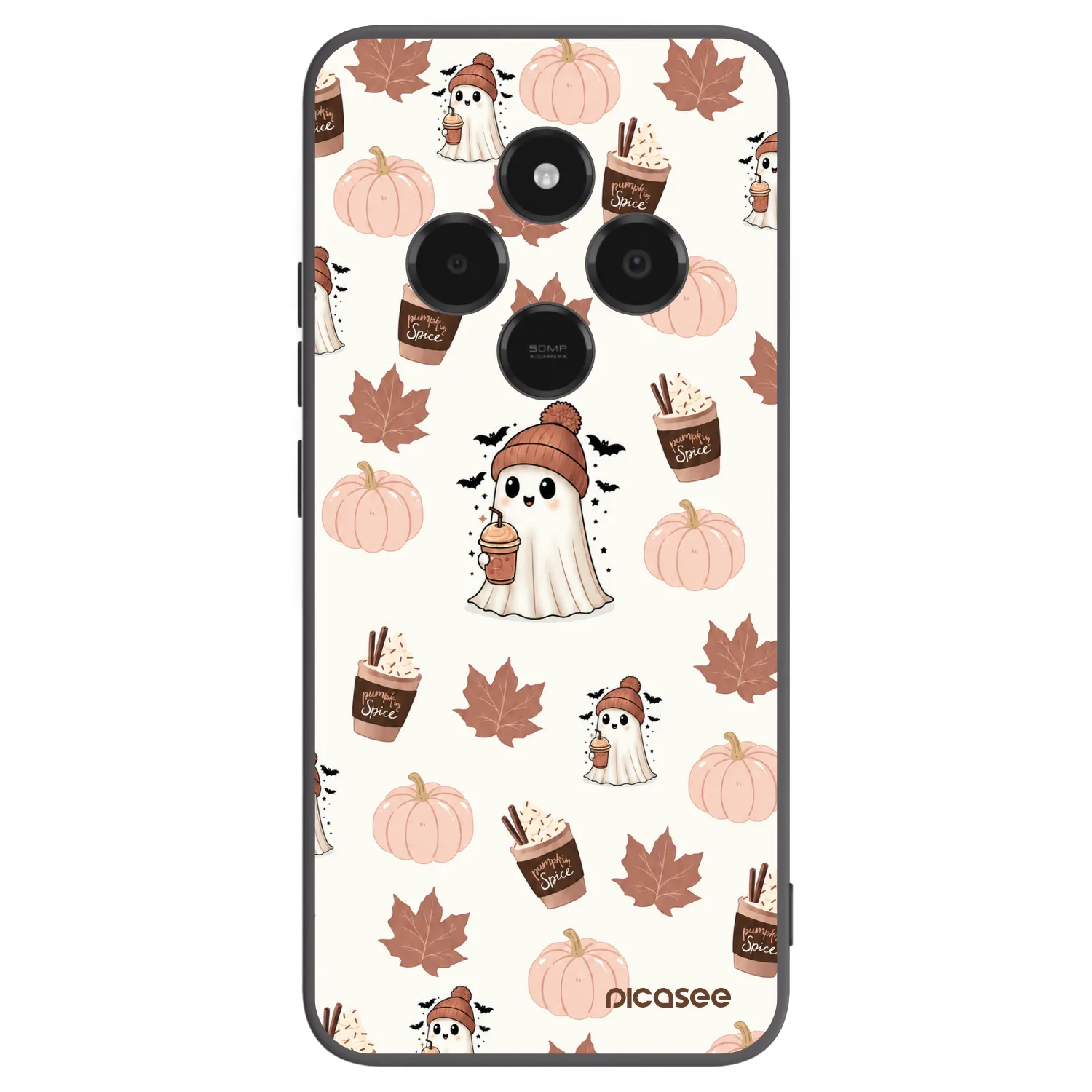 Picasee silikonski črni ovitek za Xiaomi Poco C75 - Pumpkin spice