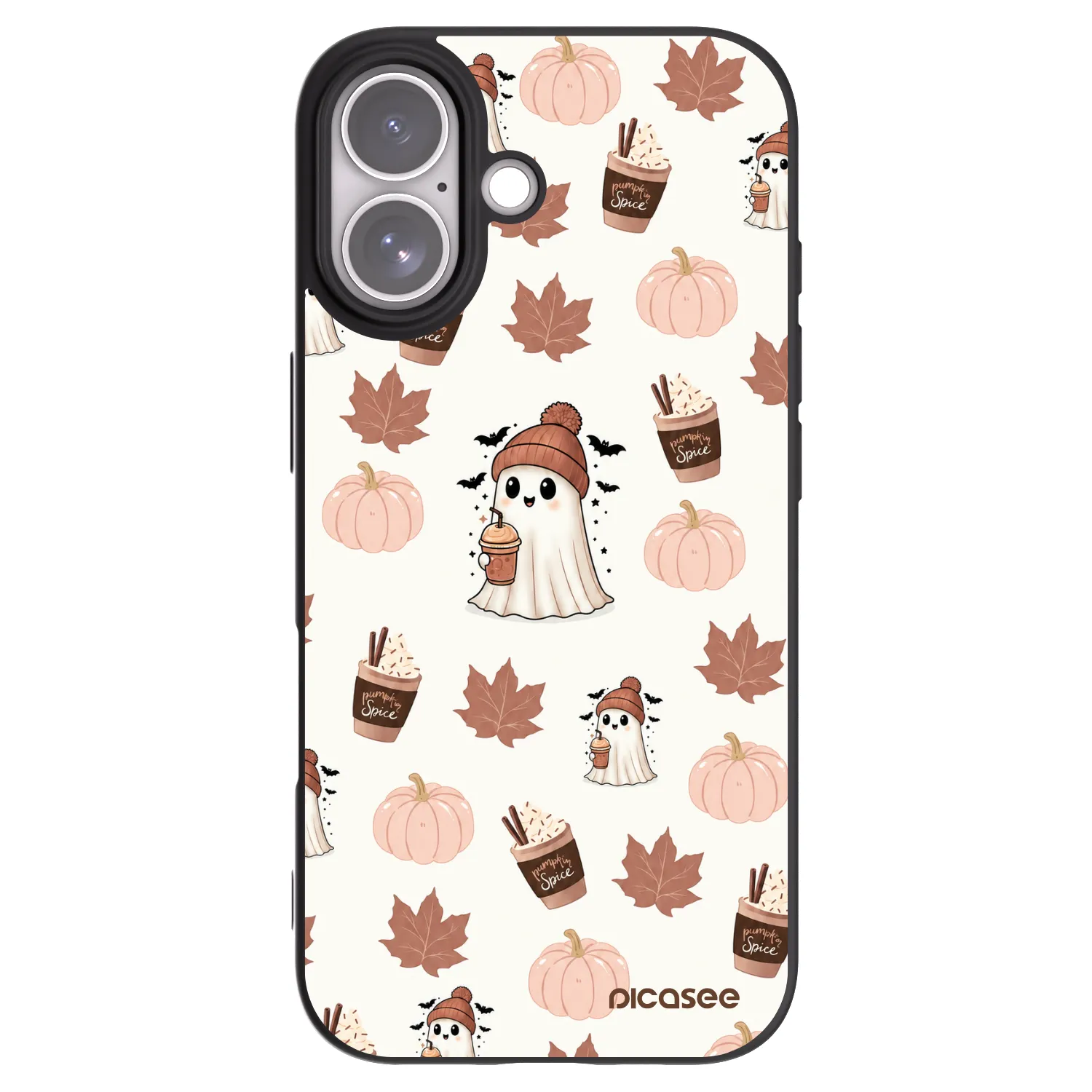 Picasee silikonski črni ovitek za Apple iPhone 17 - Pumpkin spice