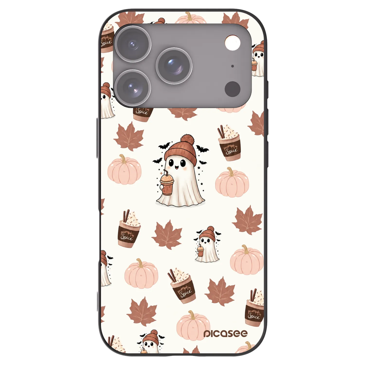 Picasee silikonski črni ovitek za Apple iPhone 17 Pro - Pumpkin spice