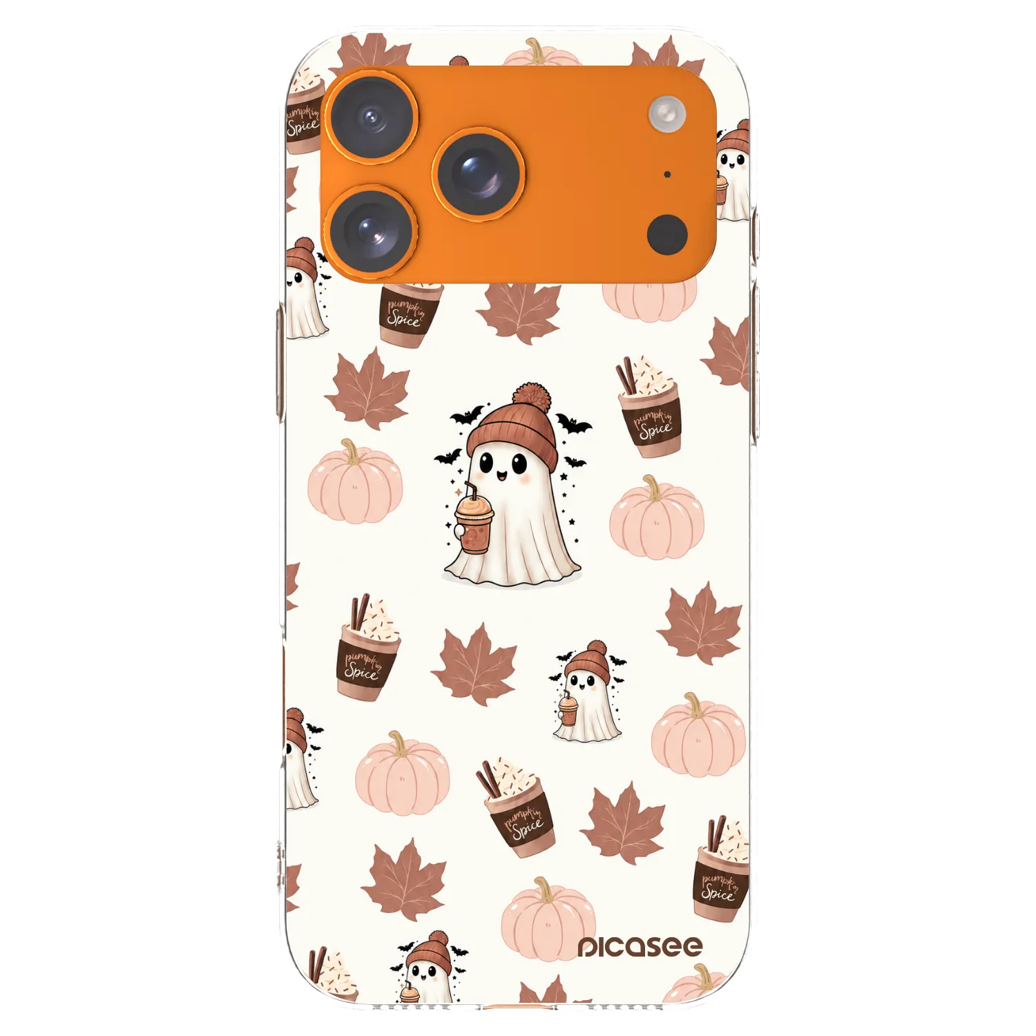 Picasee silikonski prozorni ovitek za Apple iPhone 17 Pro Max - Pumpkin spice