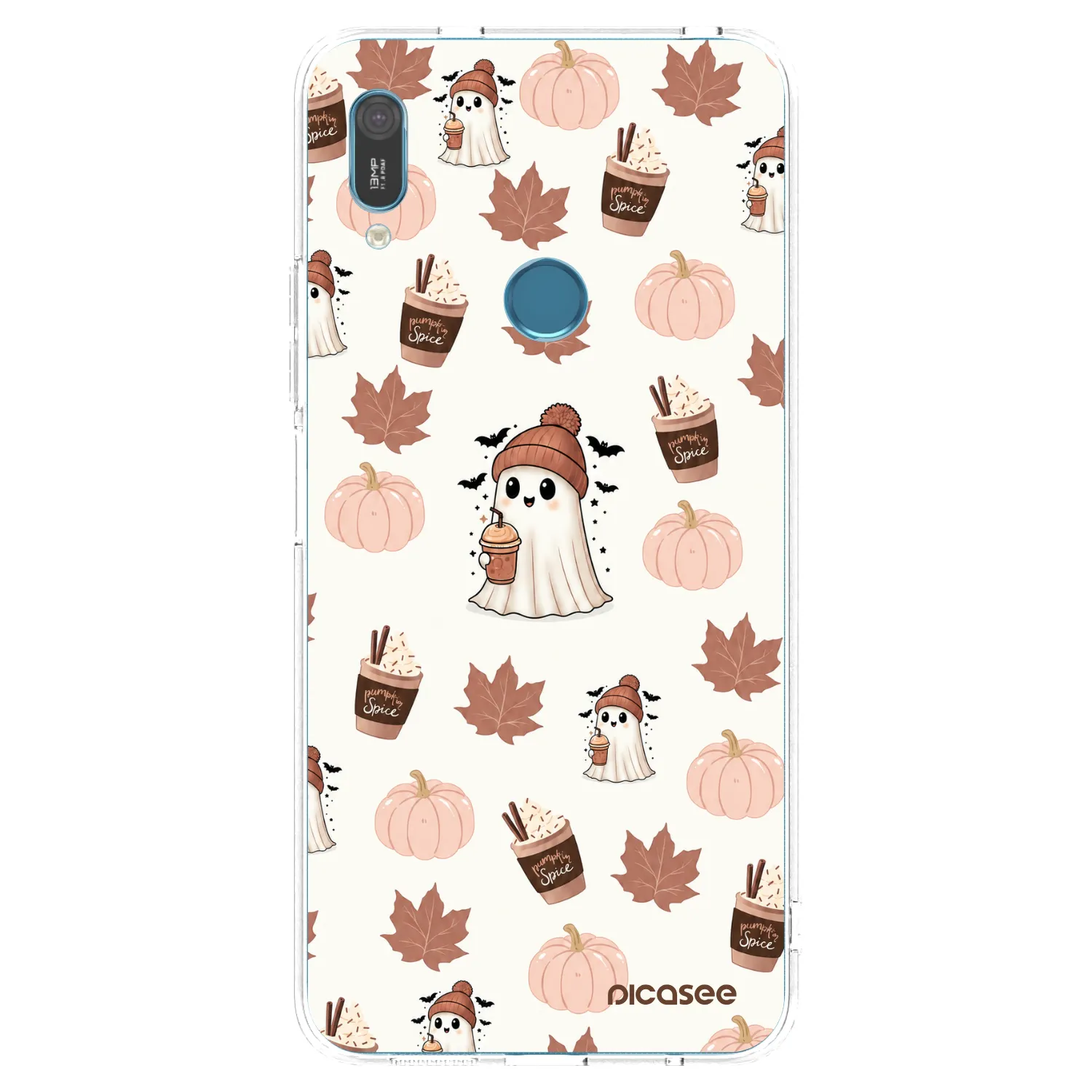 Picasee silikonski prozorni ovitek za Huawei Y6 2019 - Pumpkin spice