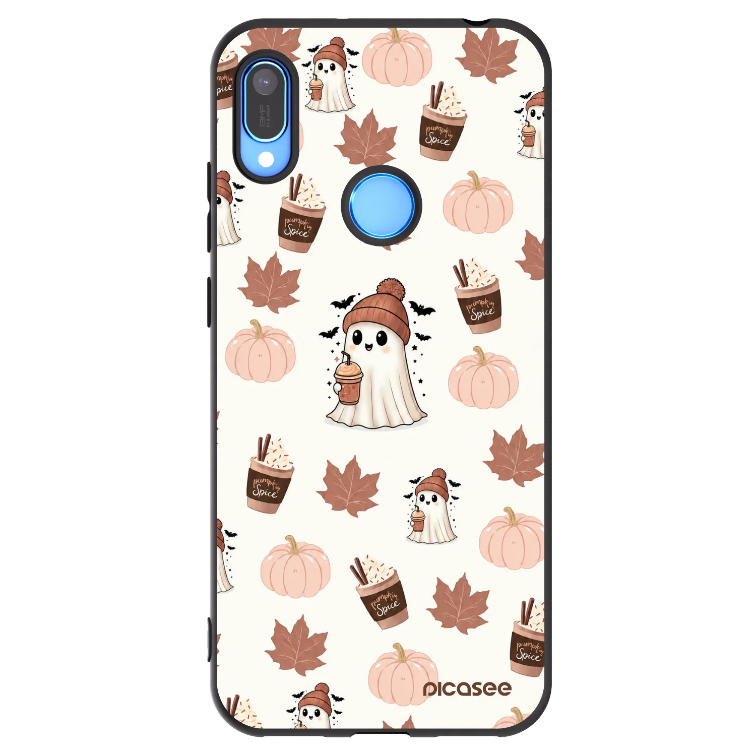 Picasee silikonski črni ovitek za Huawei Y6 2019 - Pumpkin spice