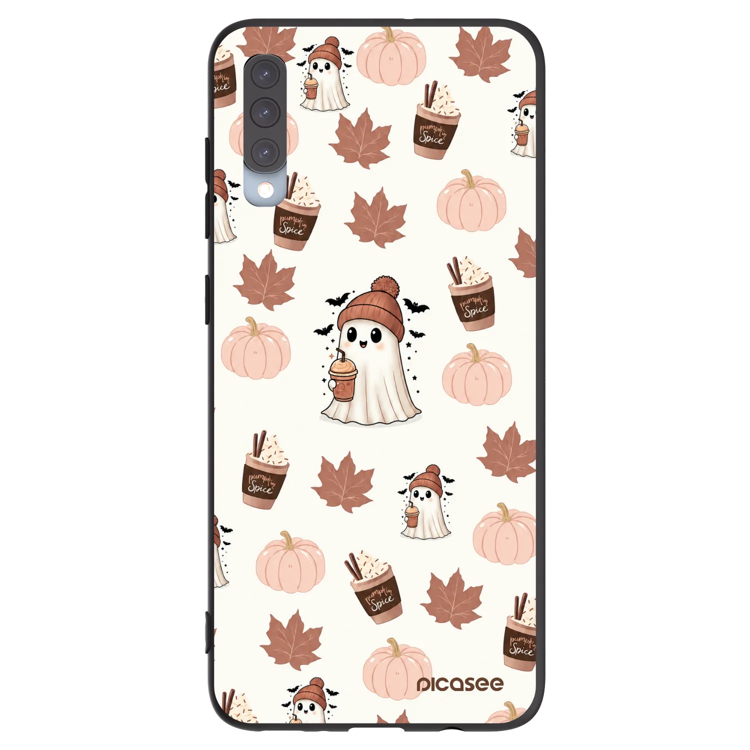 Picasee silikonski črni ovitek za Samsung Galaxy A70 A705F - Pumpkin spice