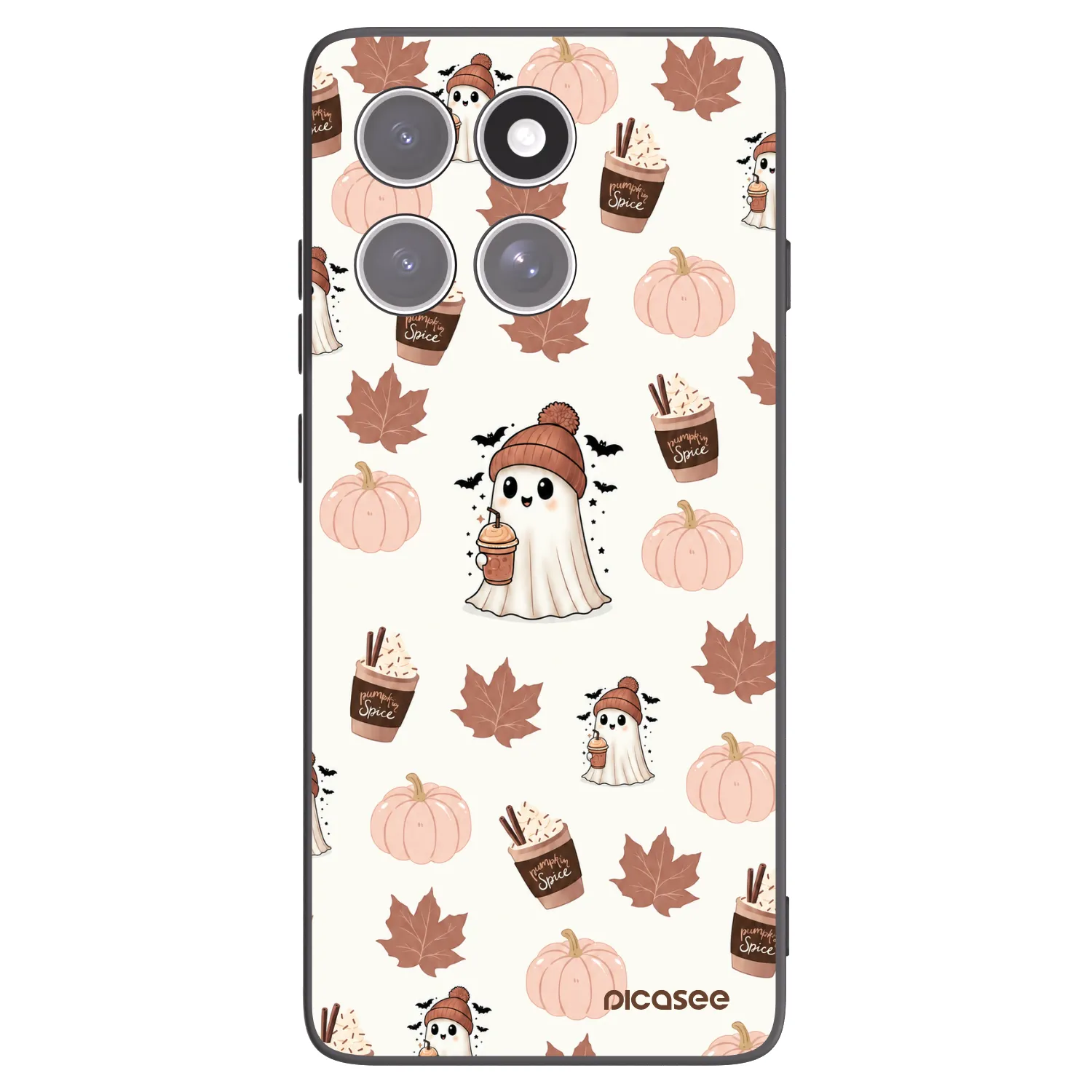 Picasee silikonski črni ovitek za Motorola Edge 60 Pro - Pumpkin spice